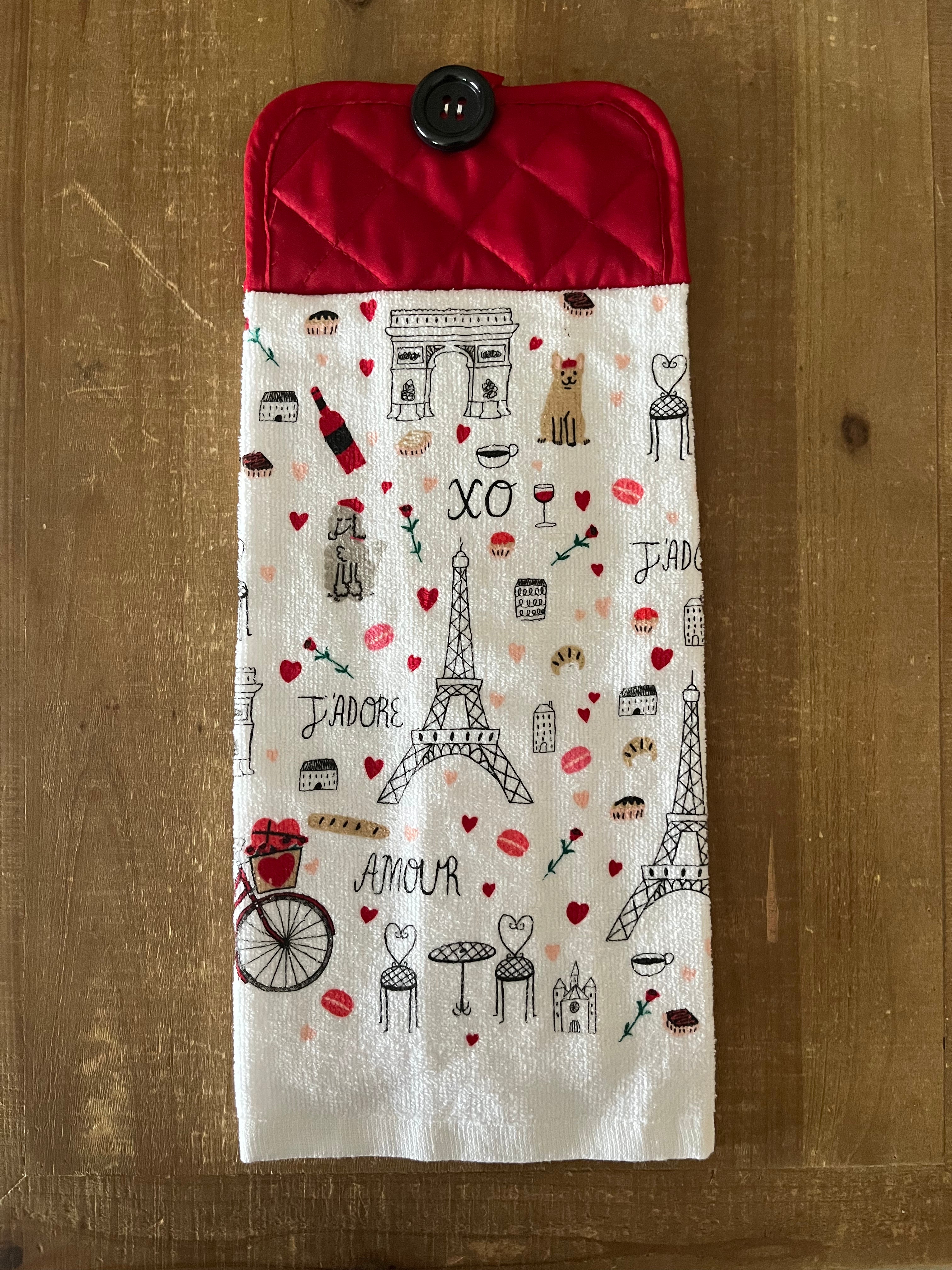 Paris Valentines Hand Towel