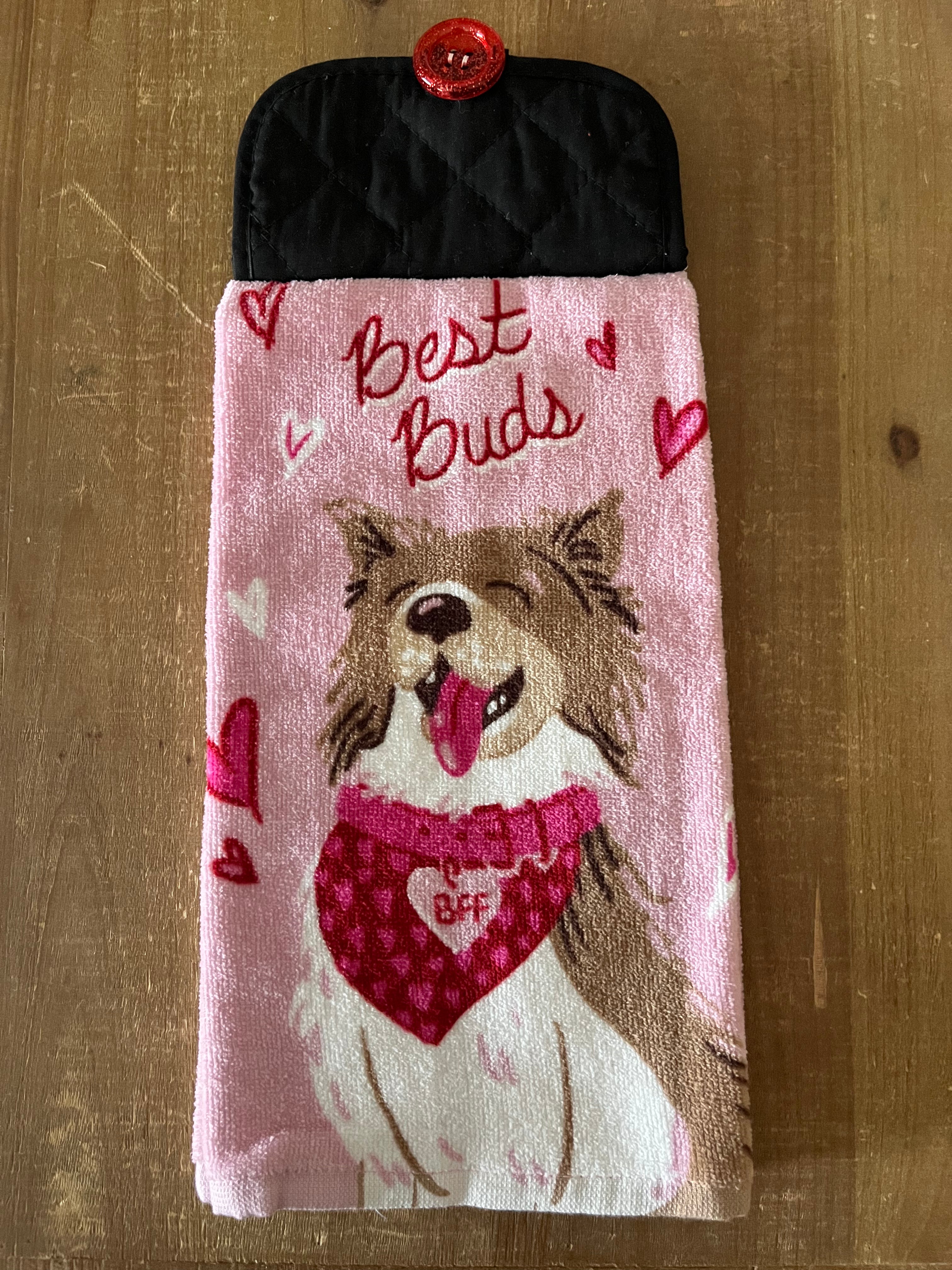 Best Buds Dog Hand Towel