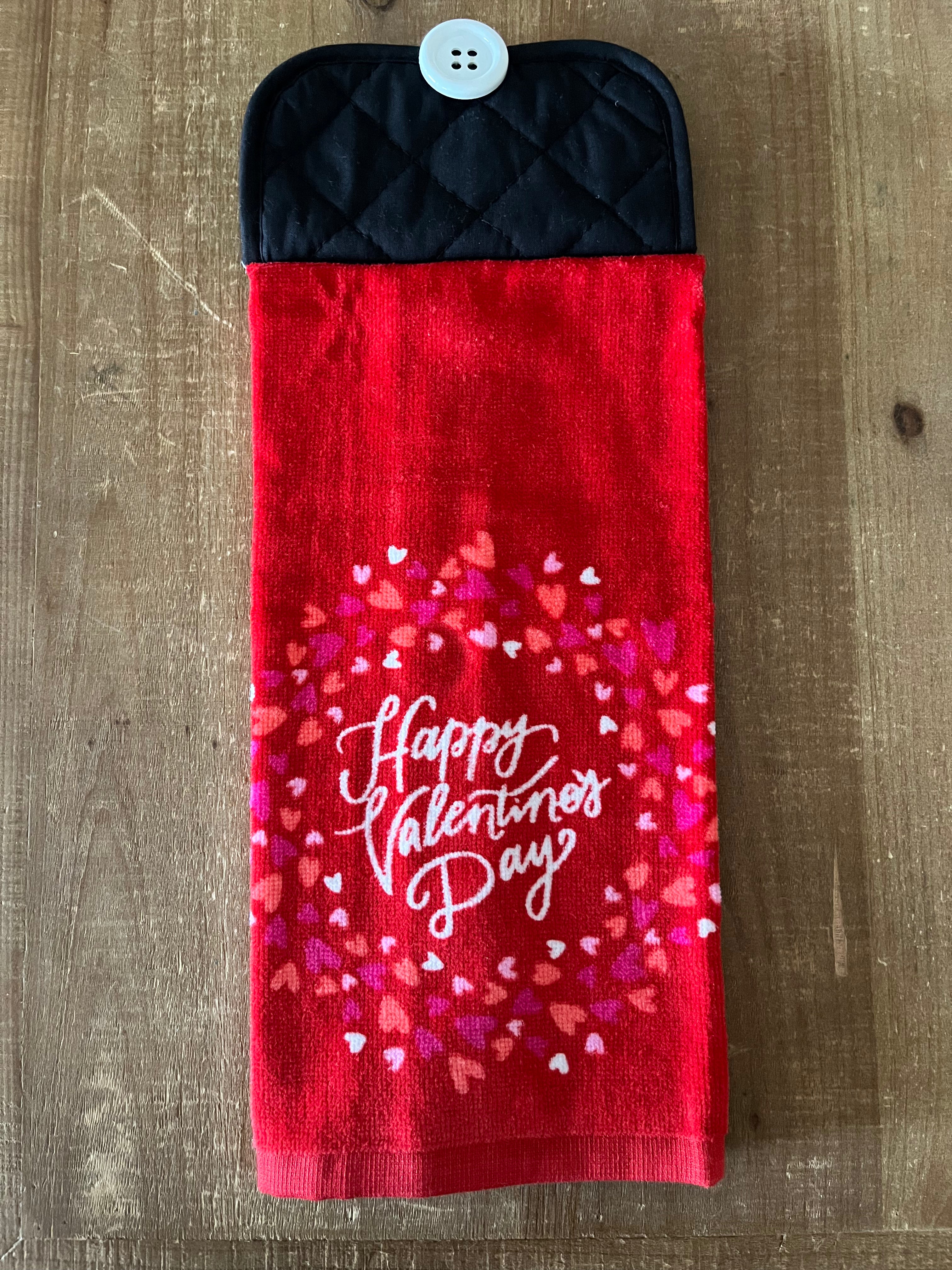 Red Happy Valentines Day Hand Towel