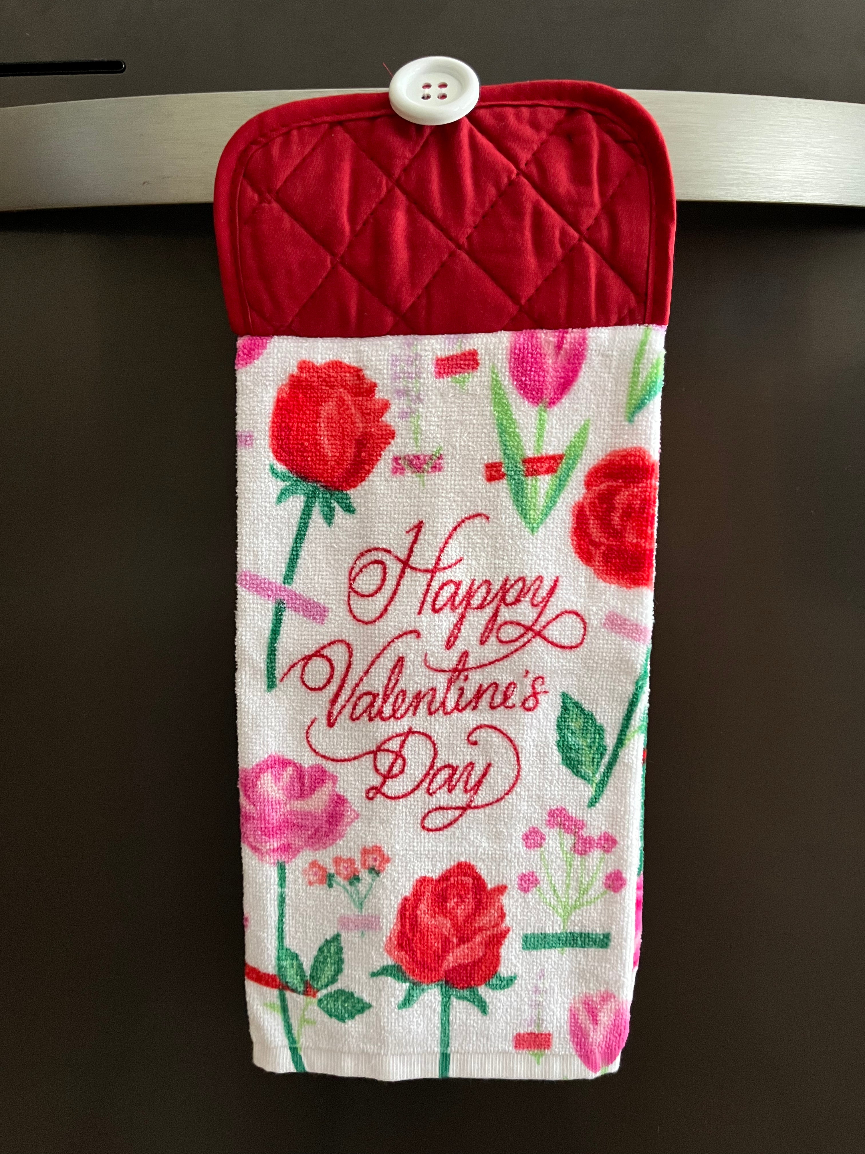 Valentines Rose Hand Towel
