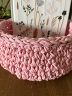 Cherry Blossom Crocheted Storage Basket