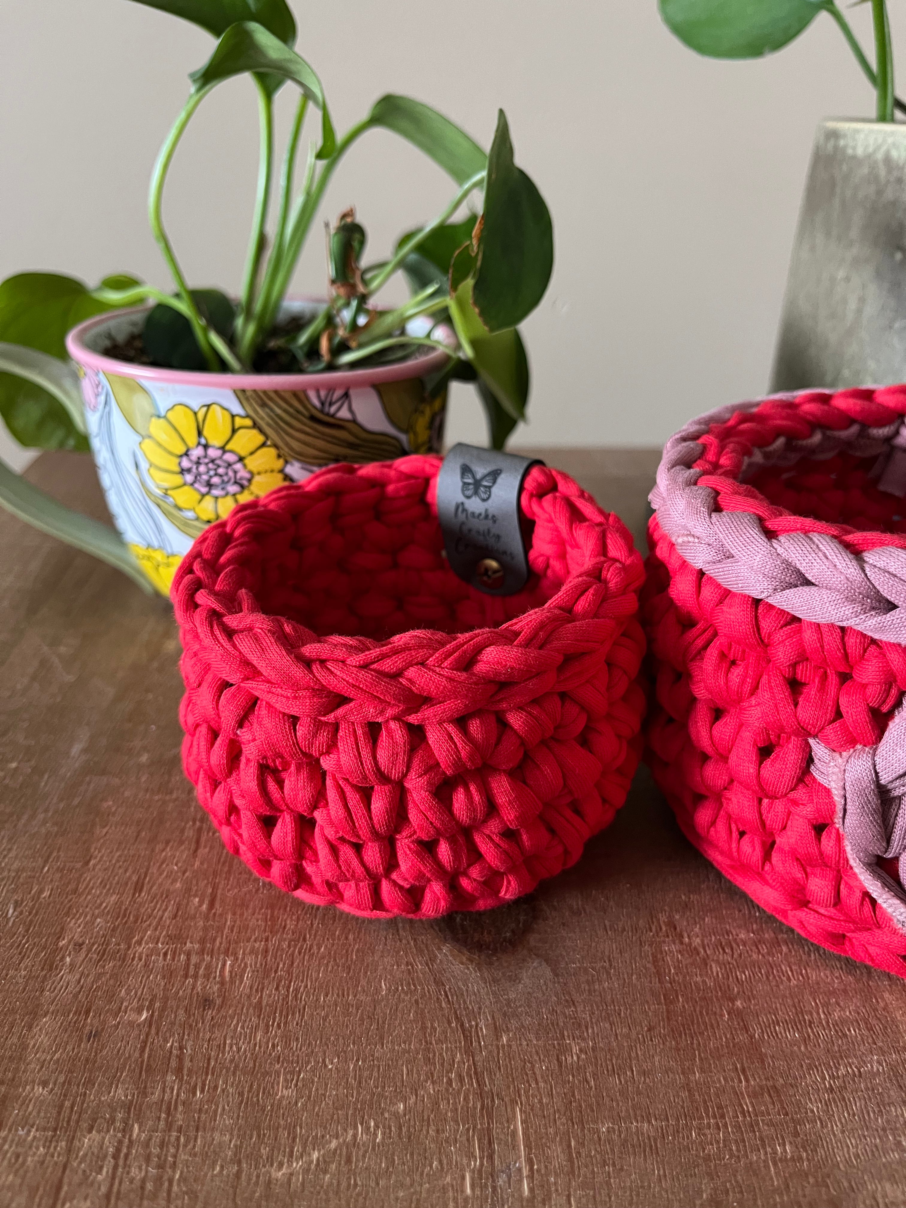 Paris Crocheted Nesting Storage Basket Set