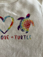 Peace Love and Turtle Baby Bodysuit