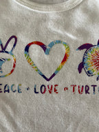Peace Love and Turtle Baby Bodysuit