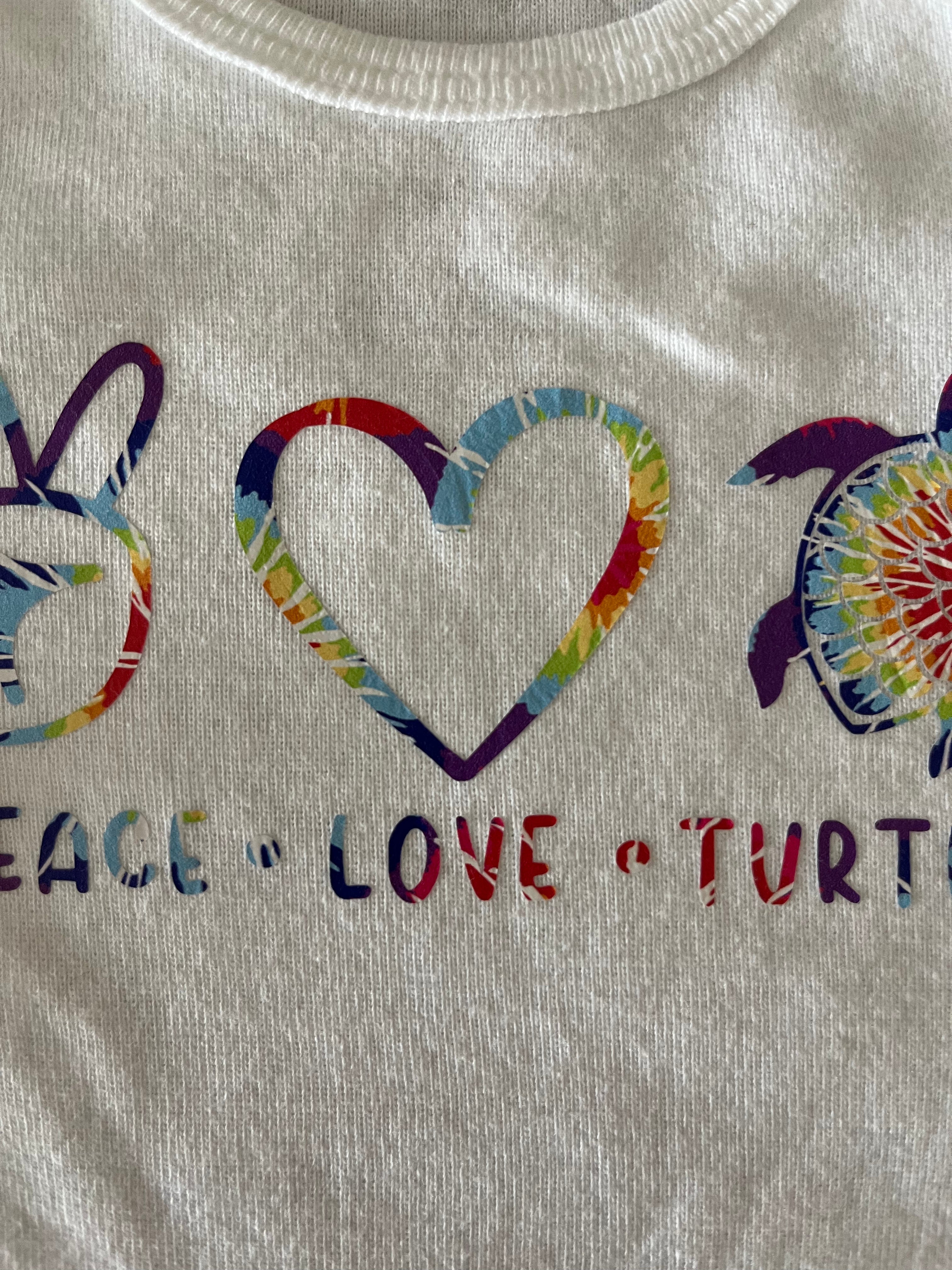 Peace Love and Turtle Baby Bodysuit