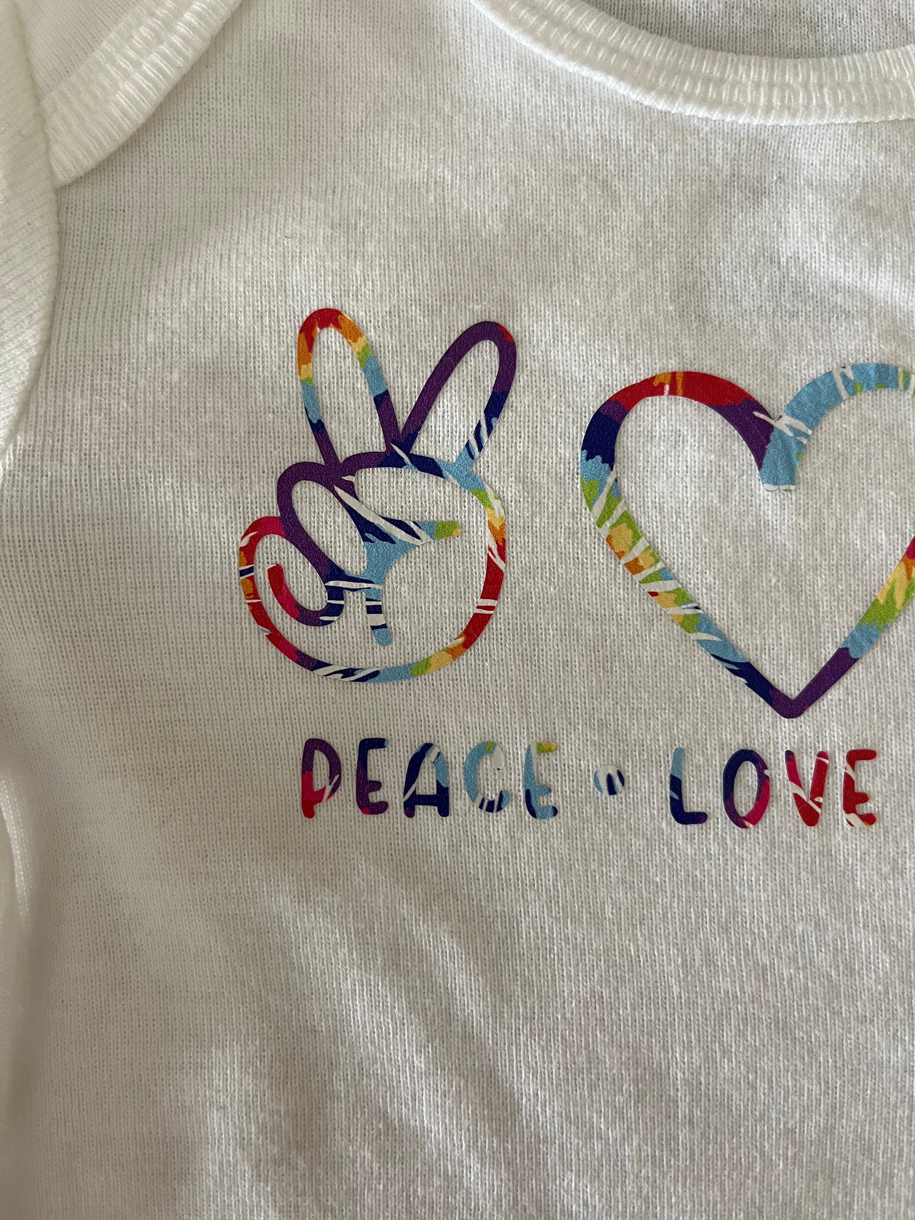 Peace Love and Turtle Baby Bodysuit