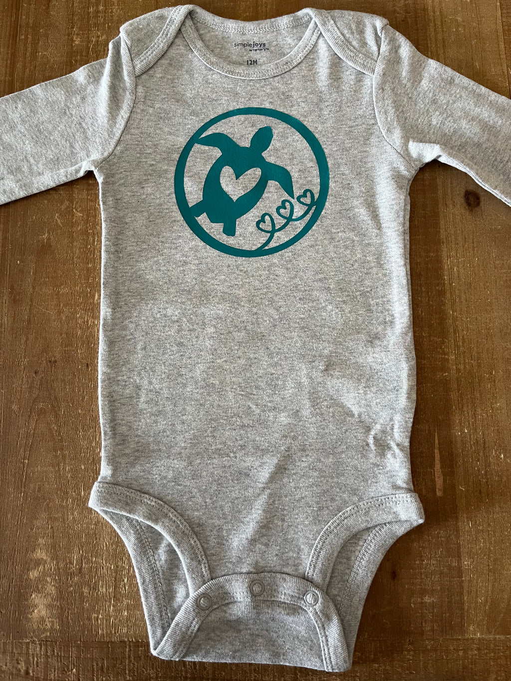 Heartfelt Turtle Baby Bodysuit