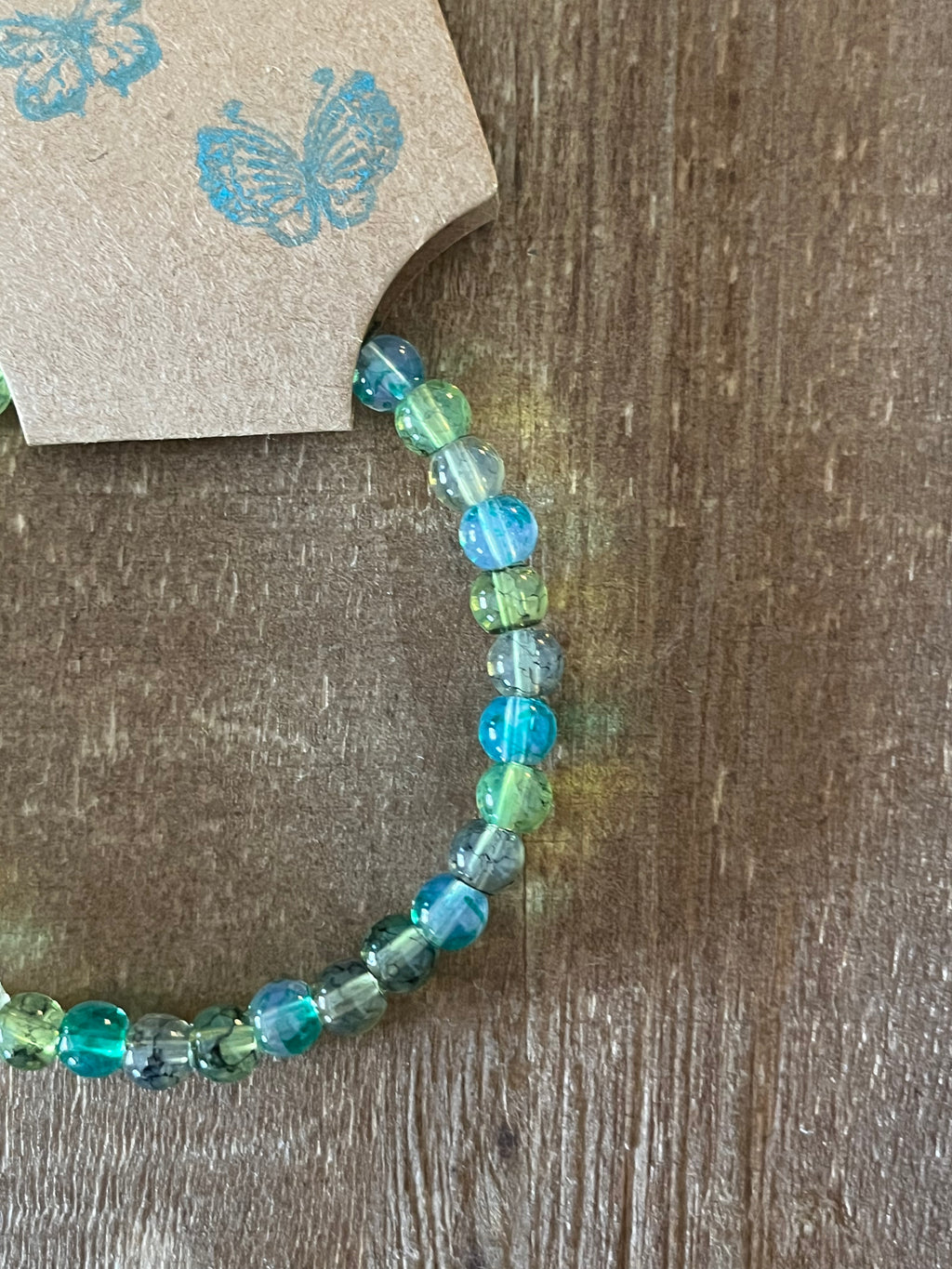 Green Ink Patterned Bracelet