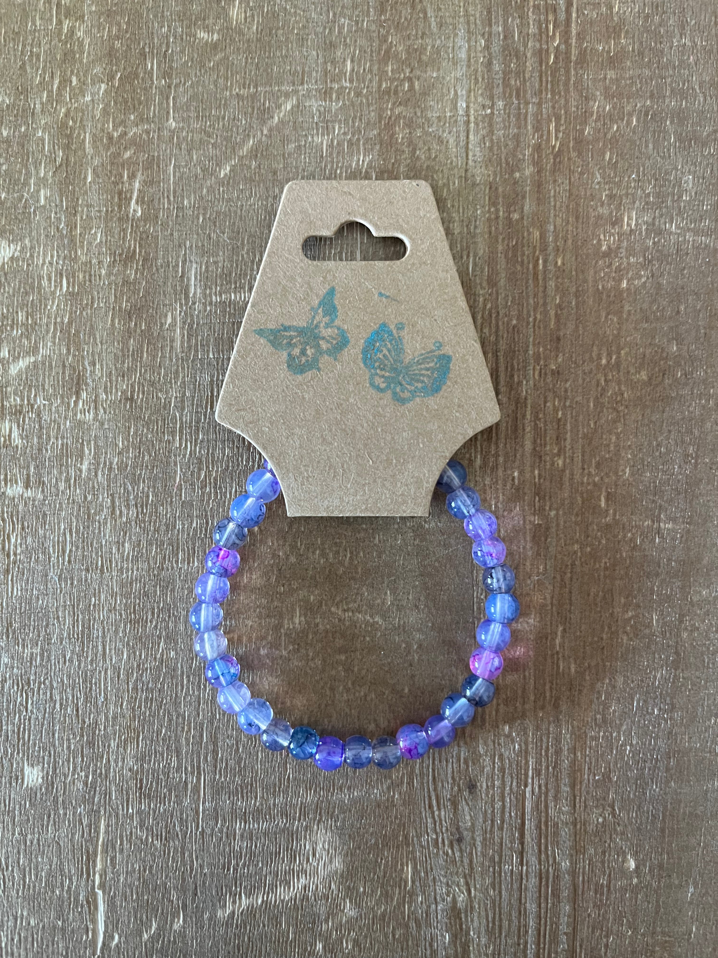 Whispering Lilac Ink Patterned Bracelet