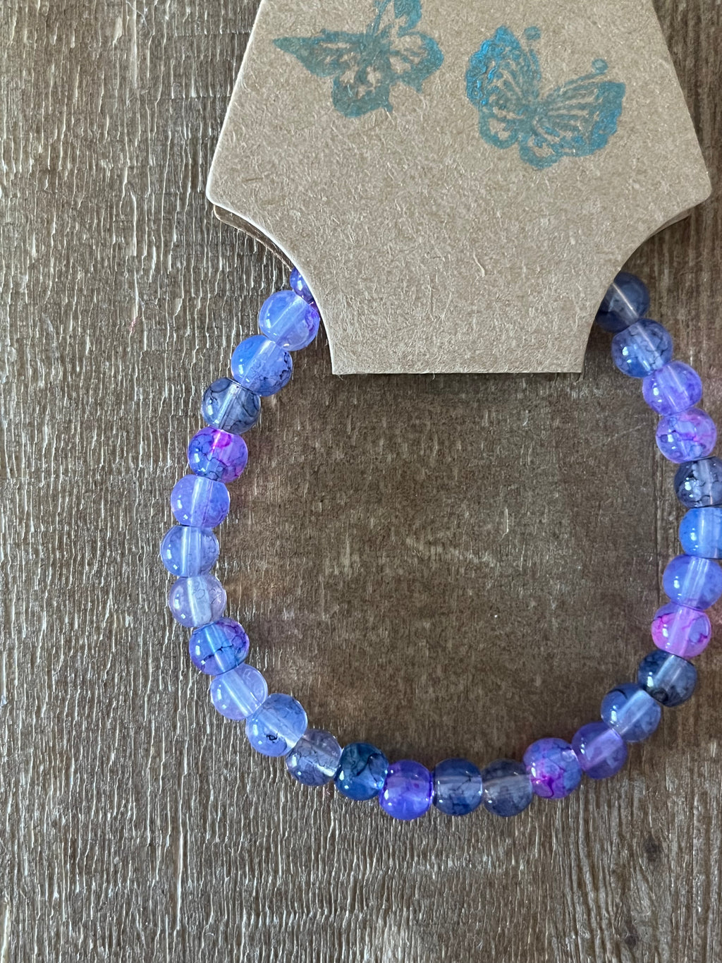 Whispering Lilac Ink Patterned Bracelet