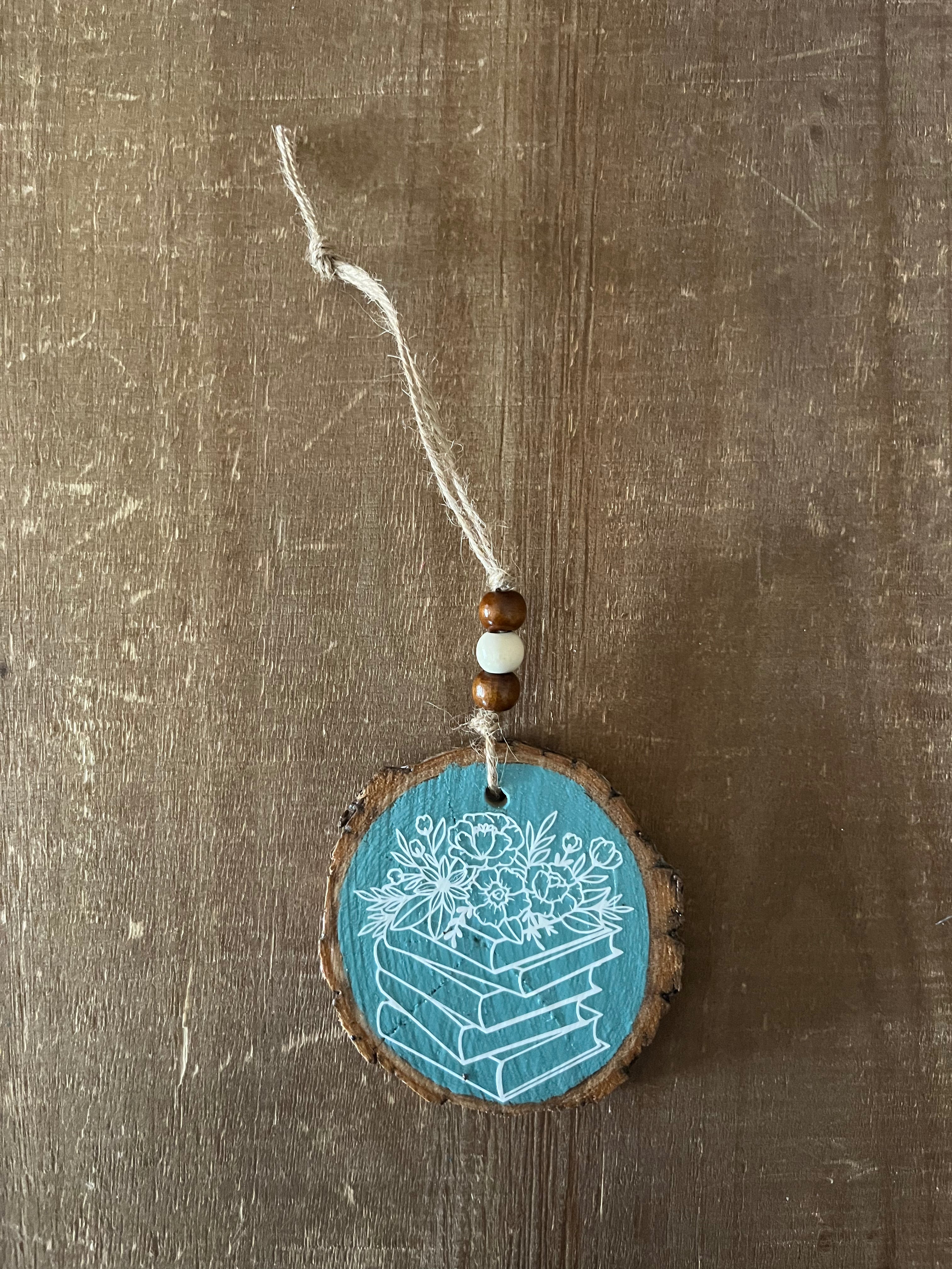 Dearest Gentle Reader: Double Sided Teal Ornament