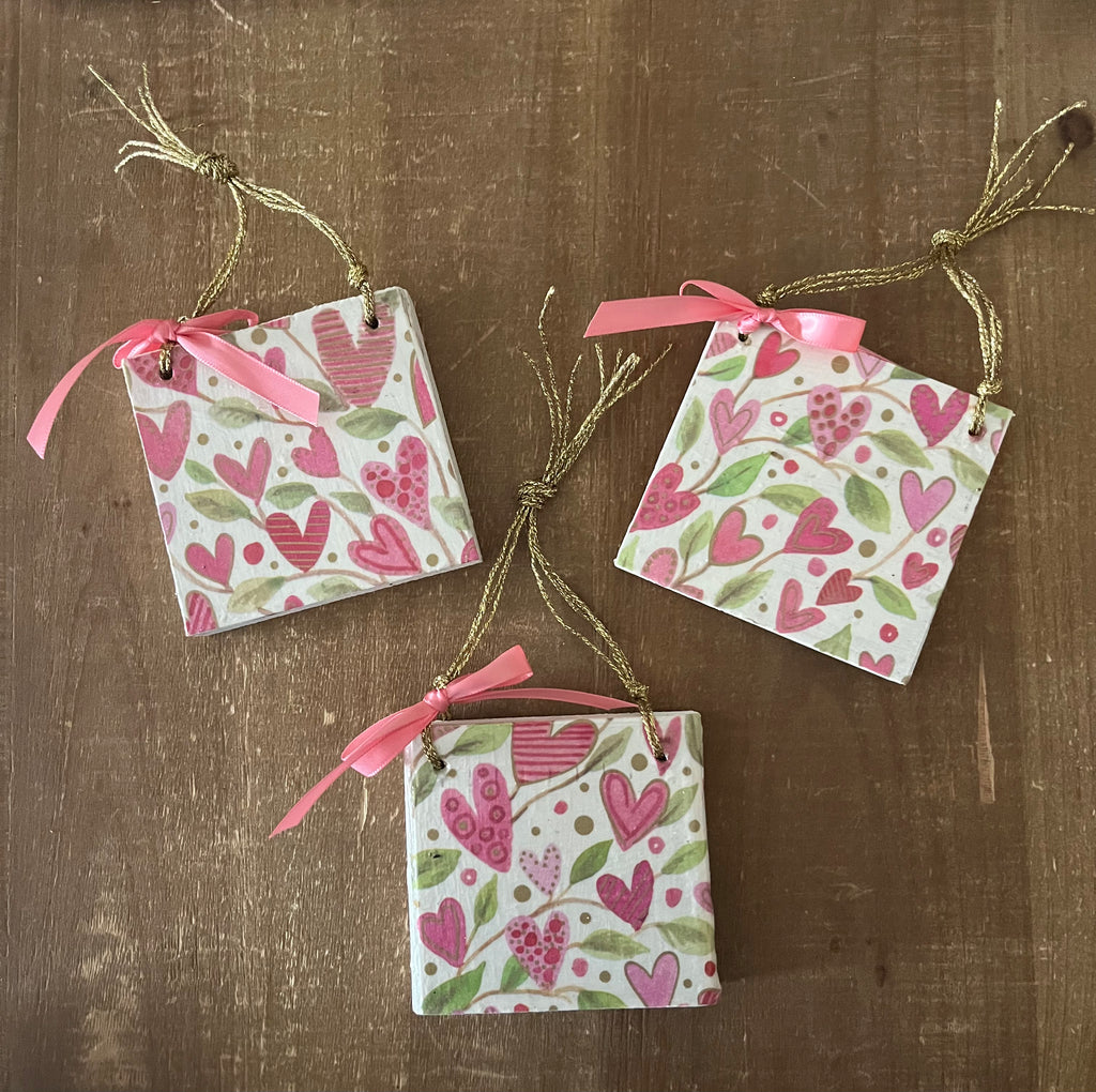 Heart Square Ornaments