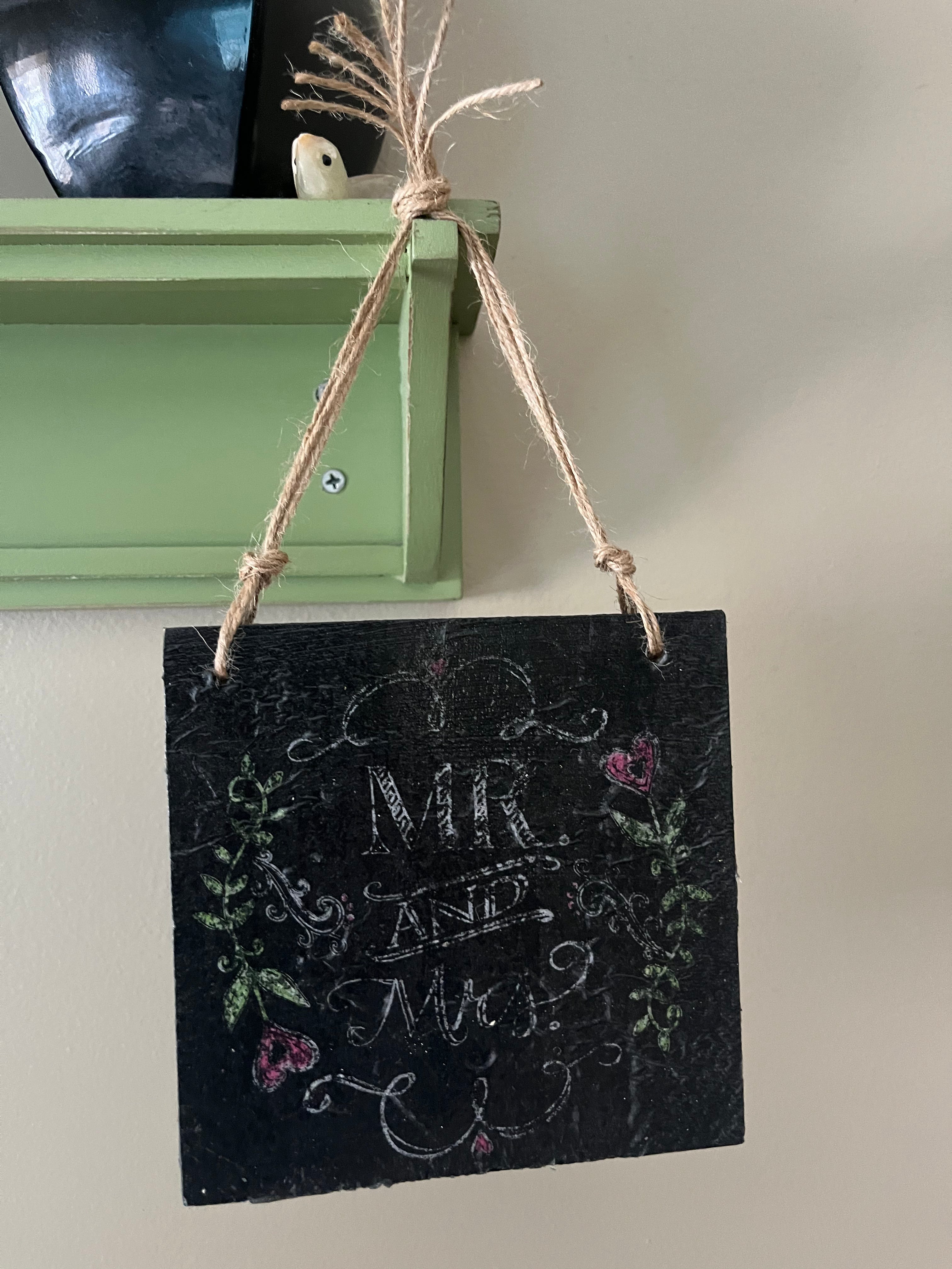 Mr and Mrs Wall Hanging