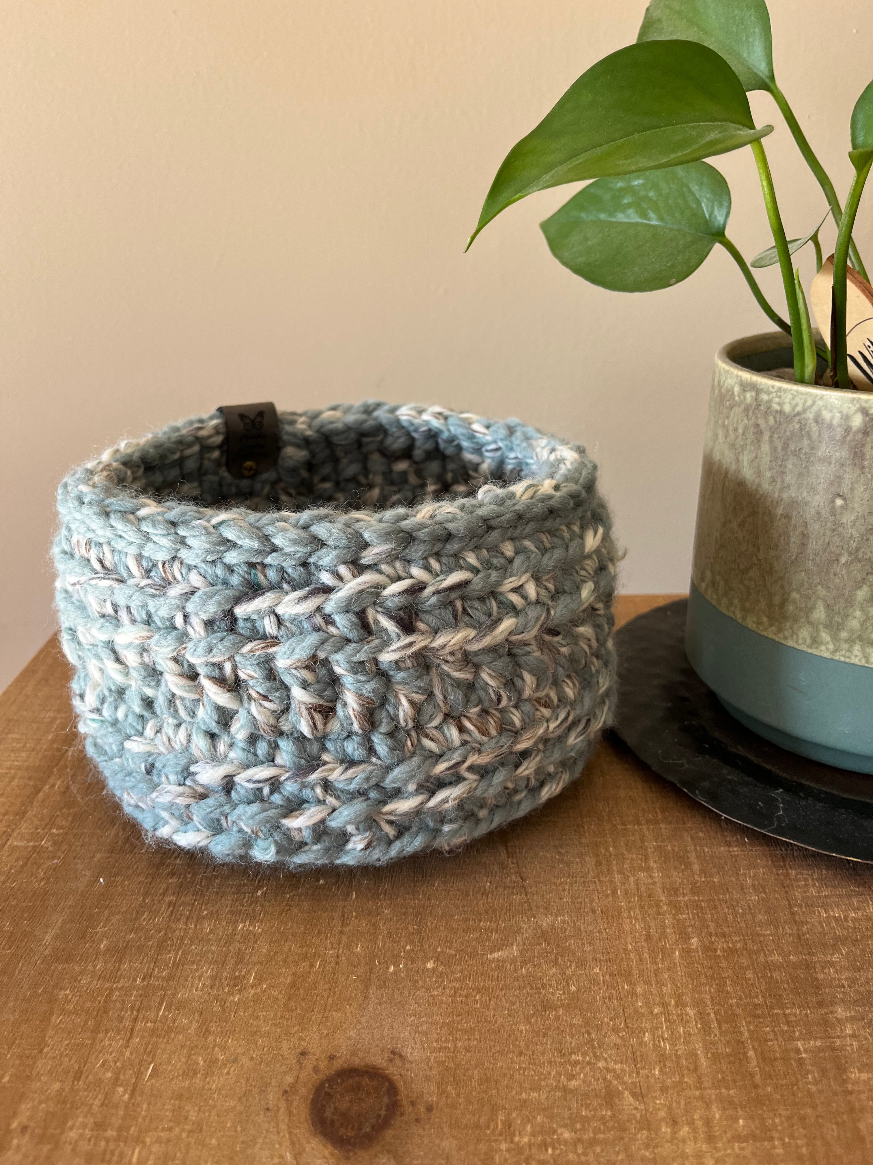 Nordic Fjord Crocheted Storage Basket