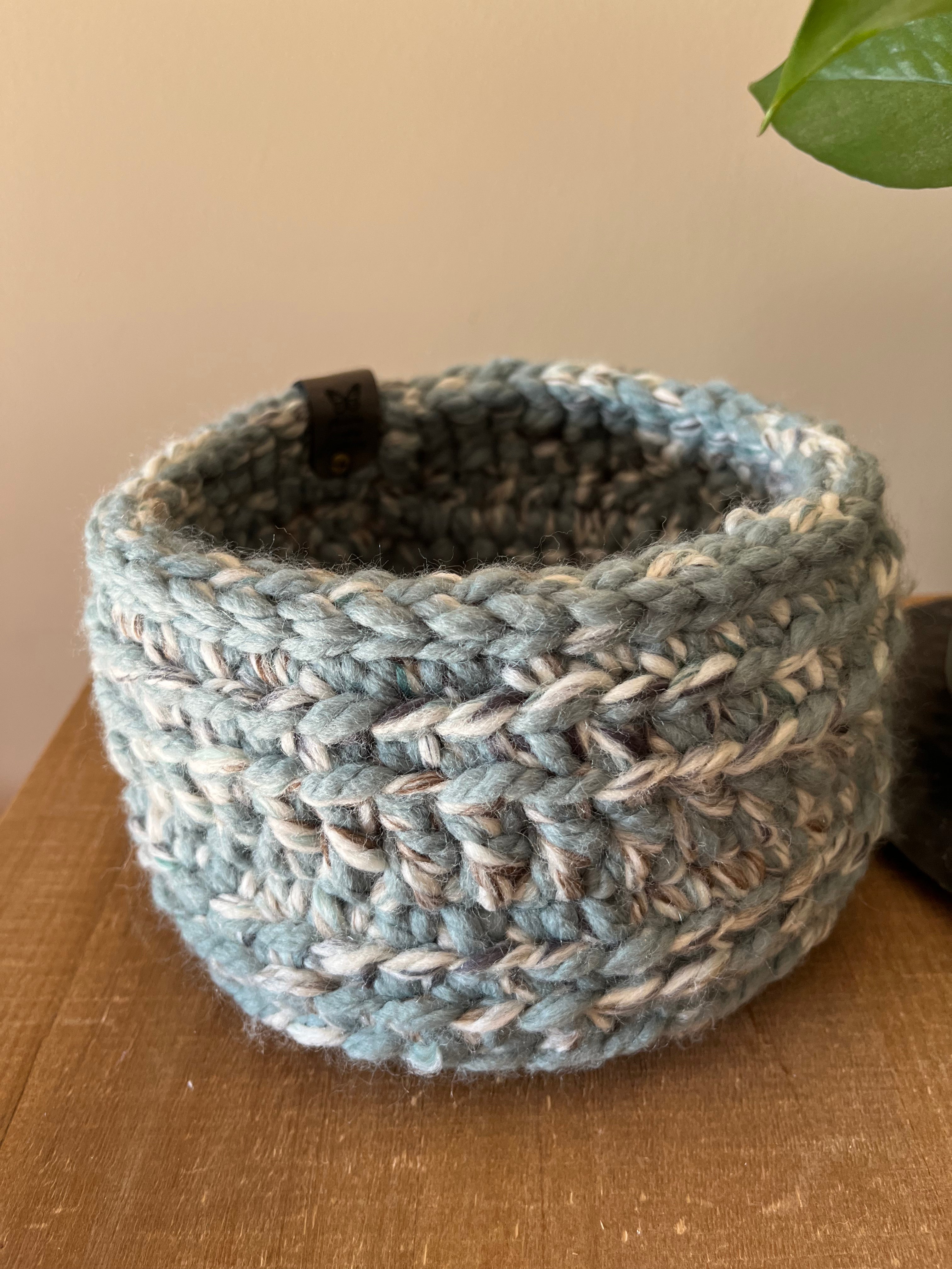 Nordic Fjord Crocheted Storage Basket