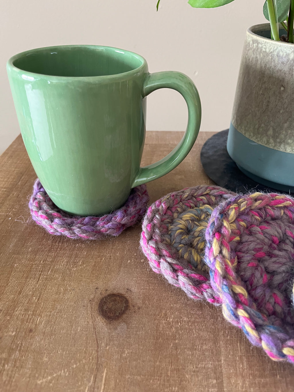 Provence Crocheted Coaster Set