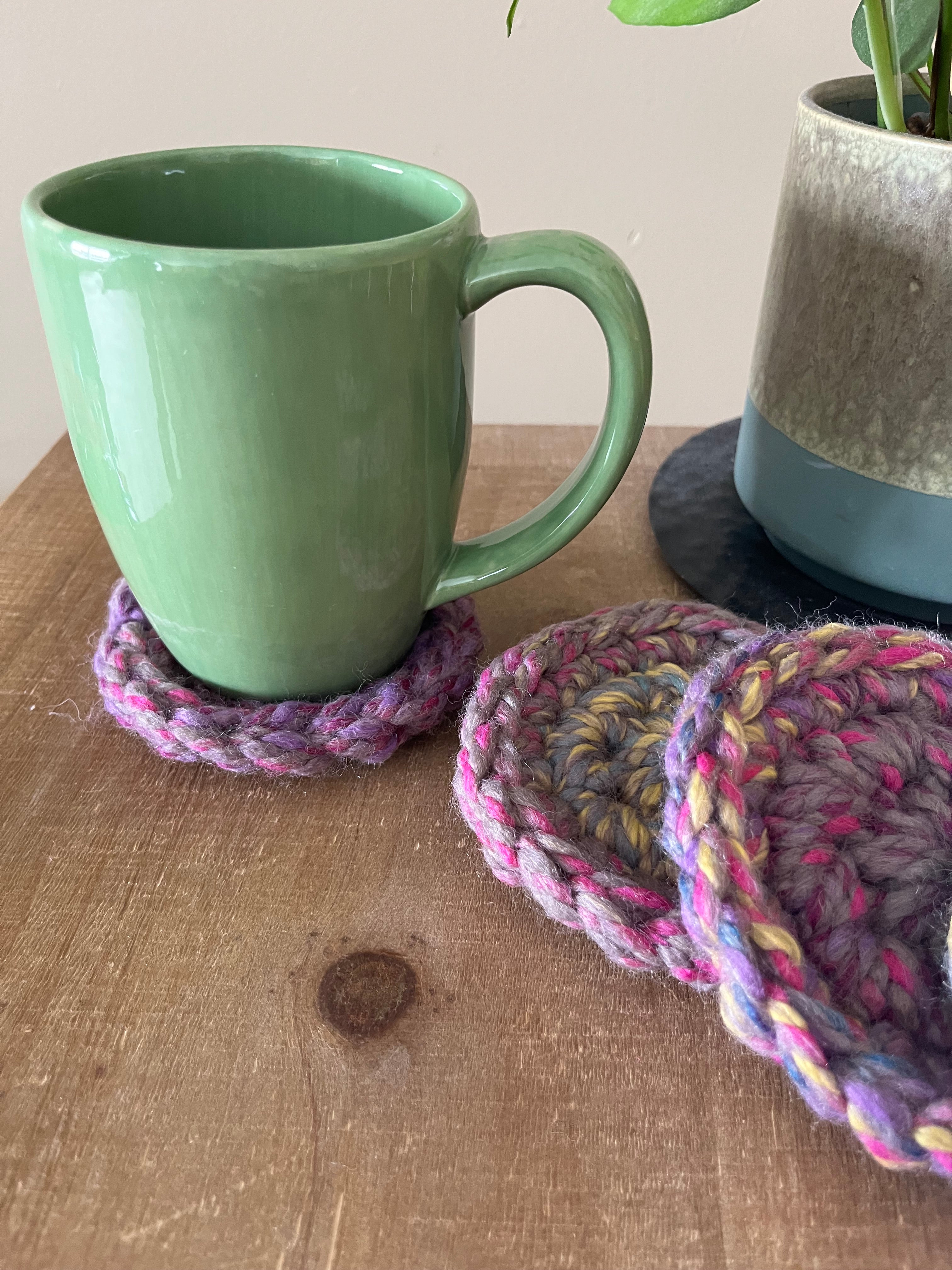 Provence Crocheted Coaster Set