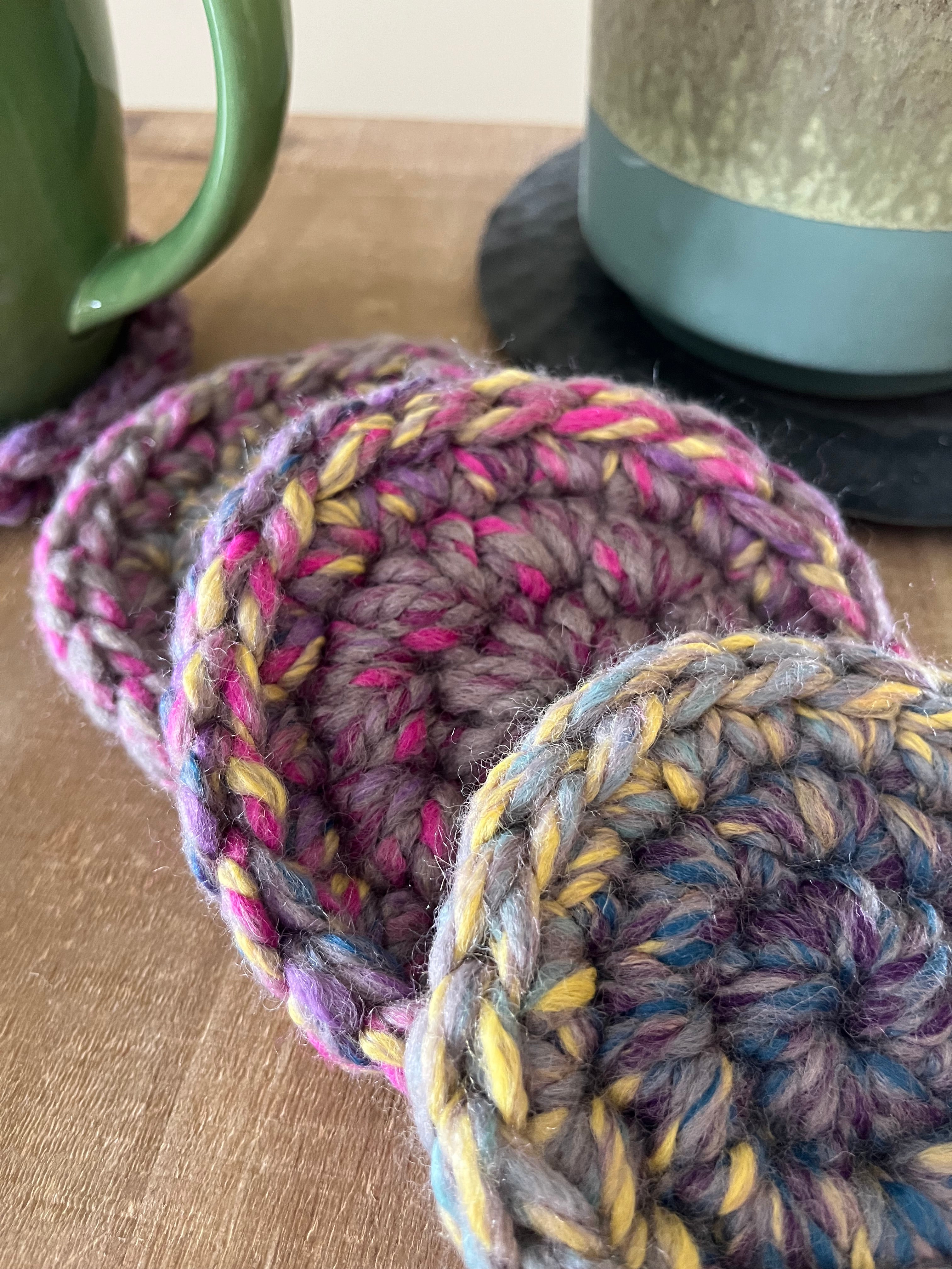 Provence Crocheted Coaster Set