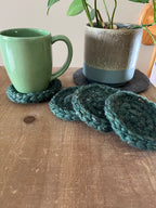 North Cascades Crocheted Coaster Set