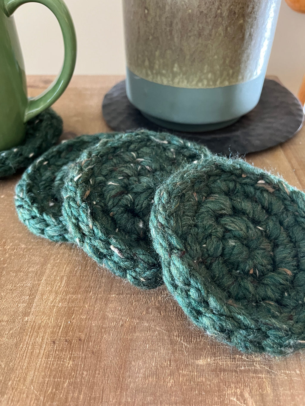 North Cascades Crocheted Coaster Set