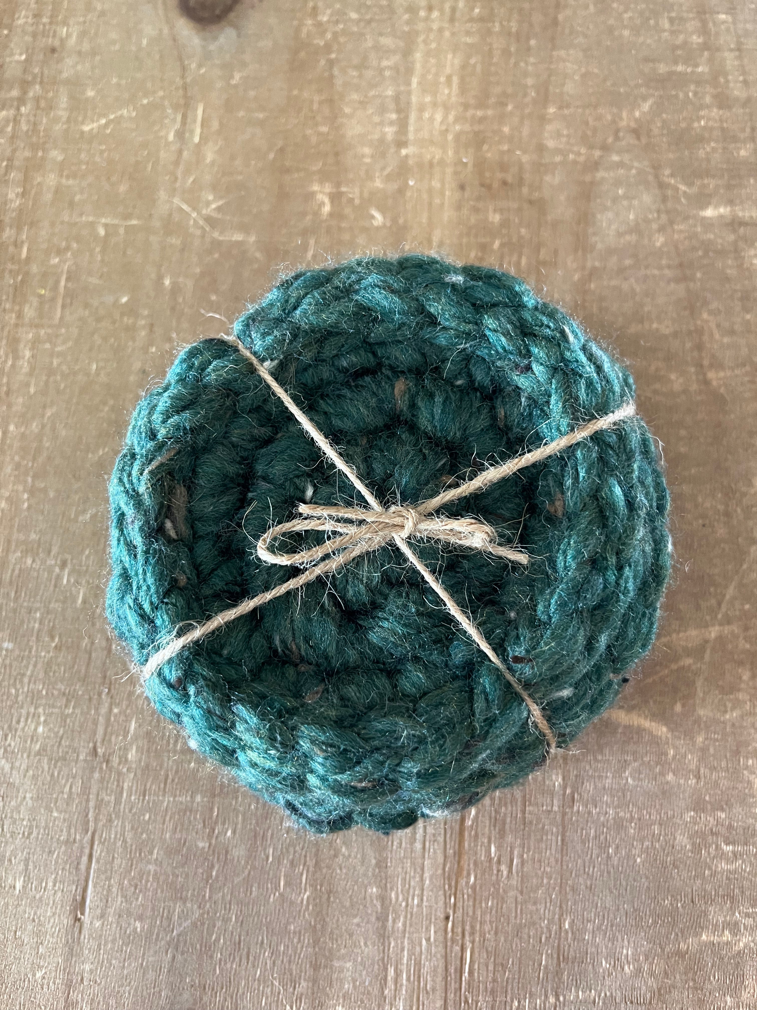 North Cascades Crocheted Coaster Set