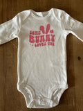 Some Bunny Loves You Pink Baby Bodysuit