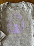 Pastel Purple Bunny Baby Bodysuit