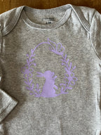 Pastel Purple Bunny Baby Bodysuit