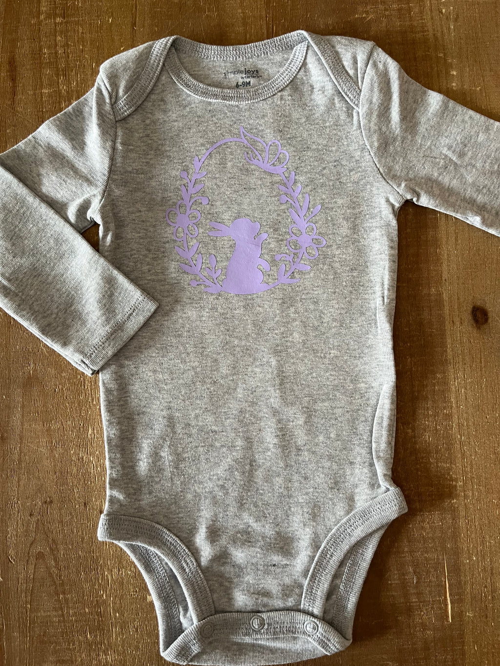 Pastel Purple Bunny Baby Bodysuit