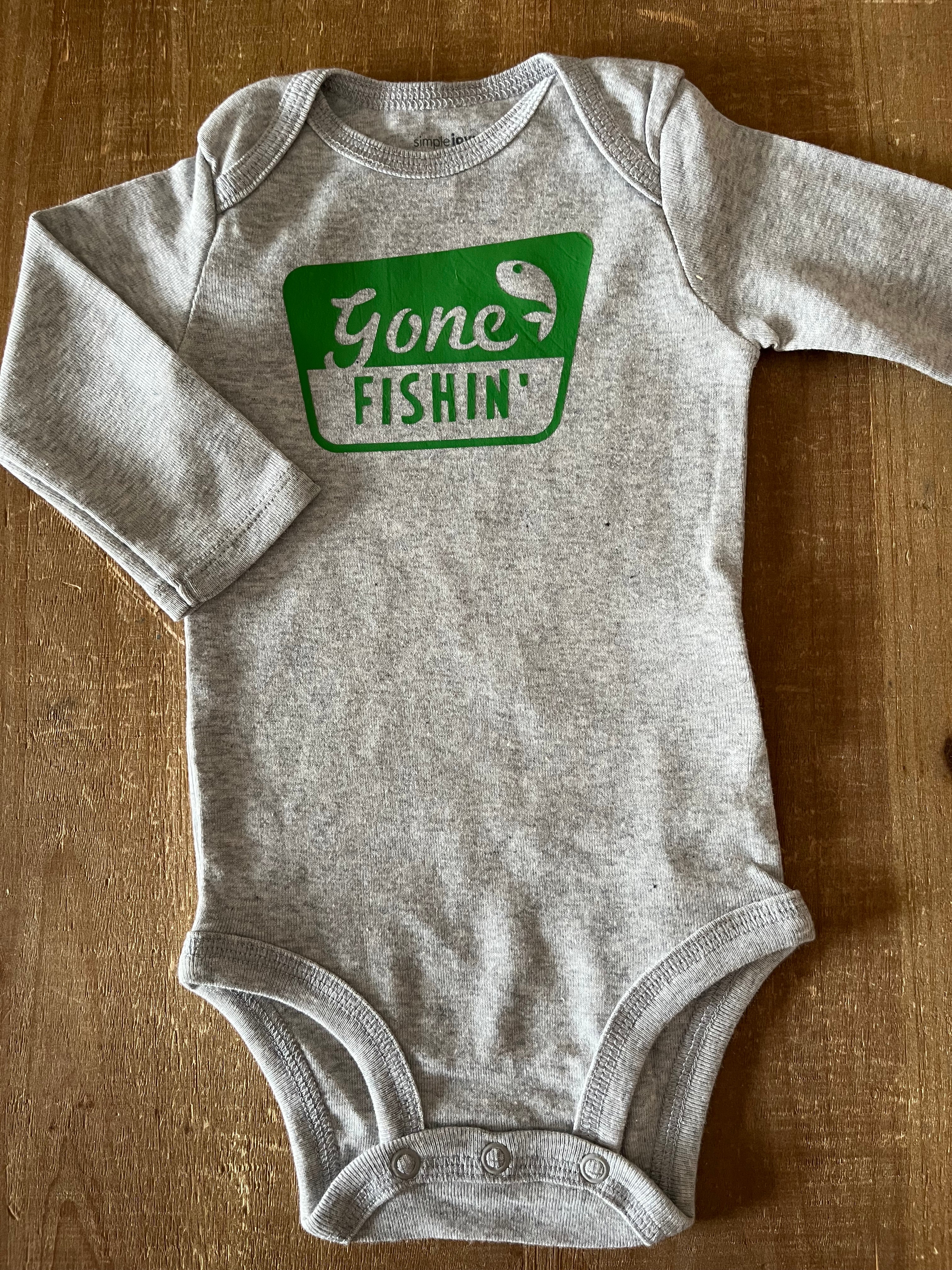 Gone Fishin' Baby Bodysuit