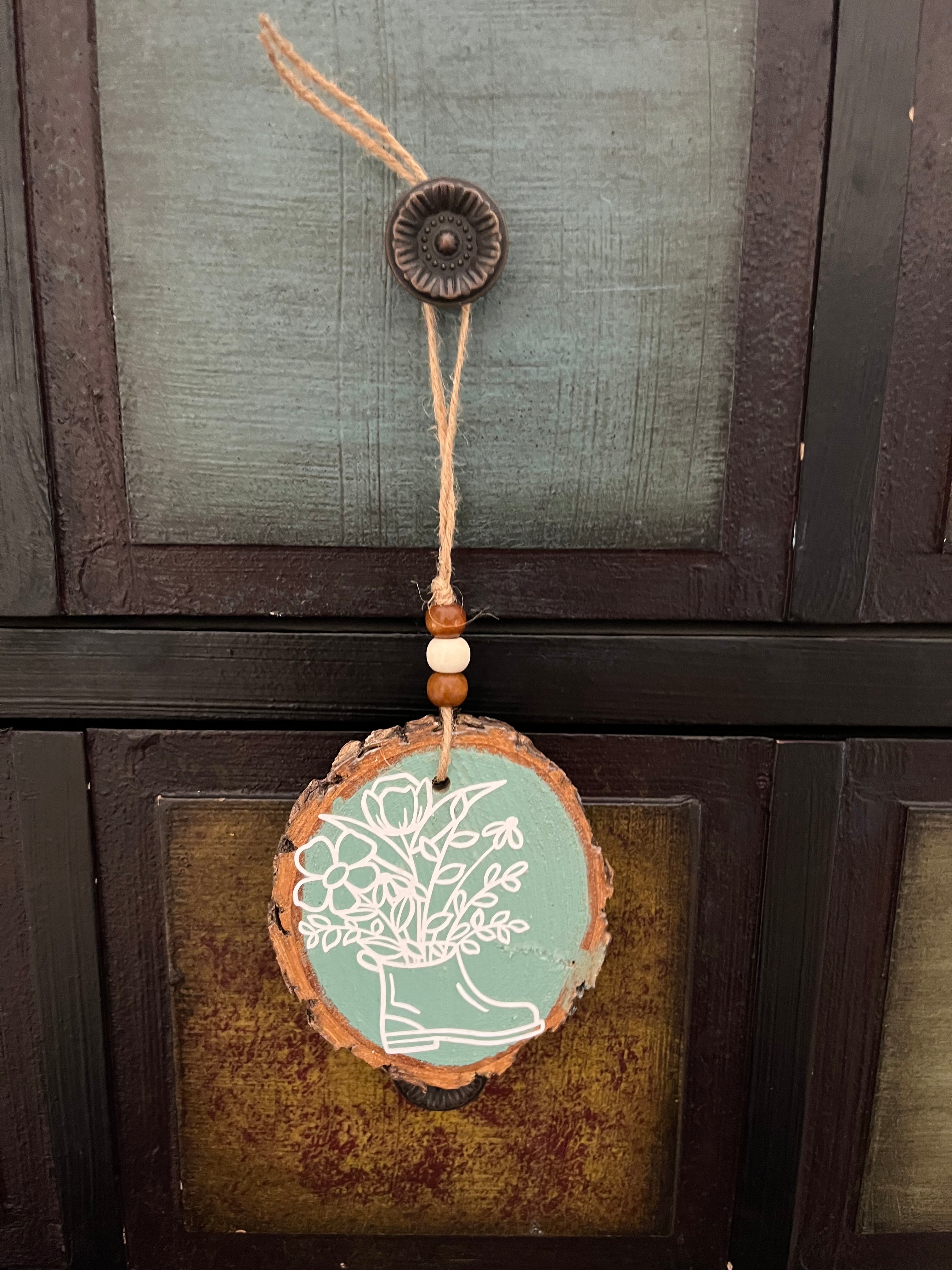 Dearest Gardeners: Teal Double Sided Ornament