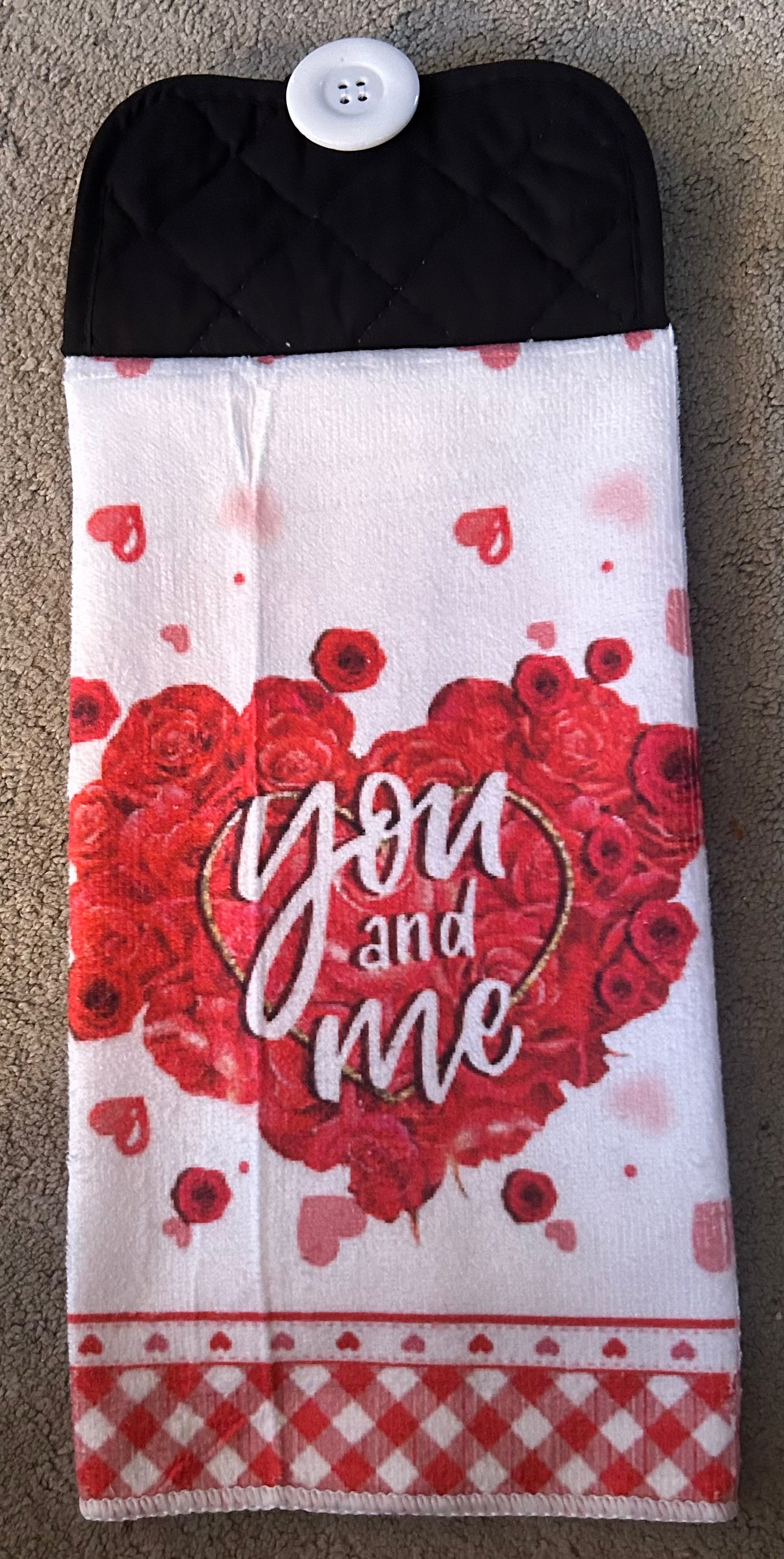 You and Me Heart Hand Towel