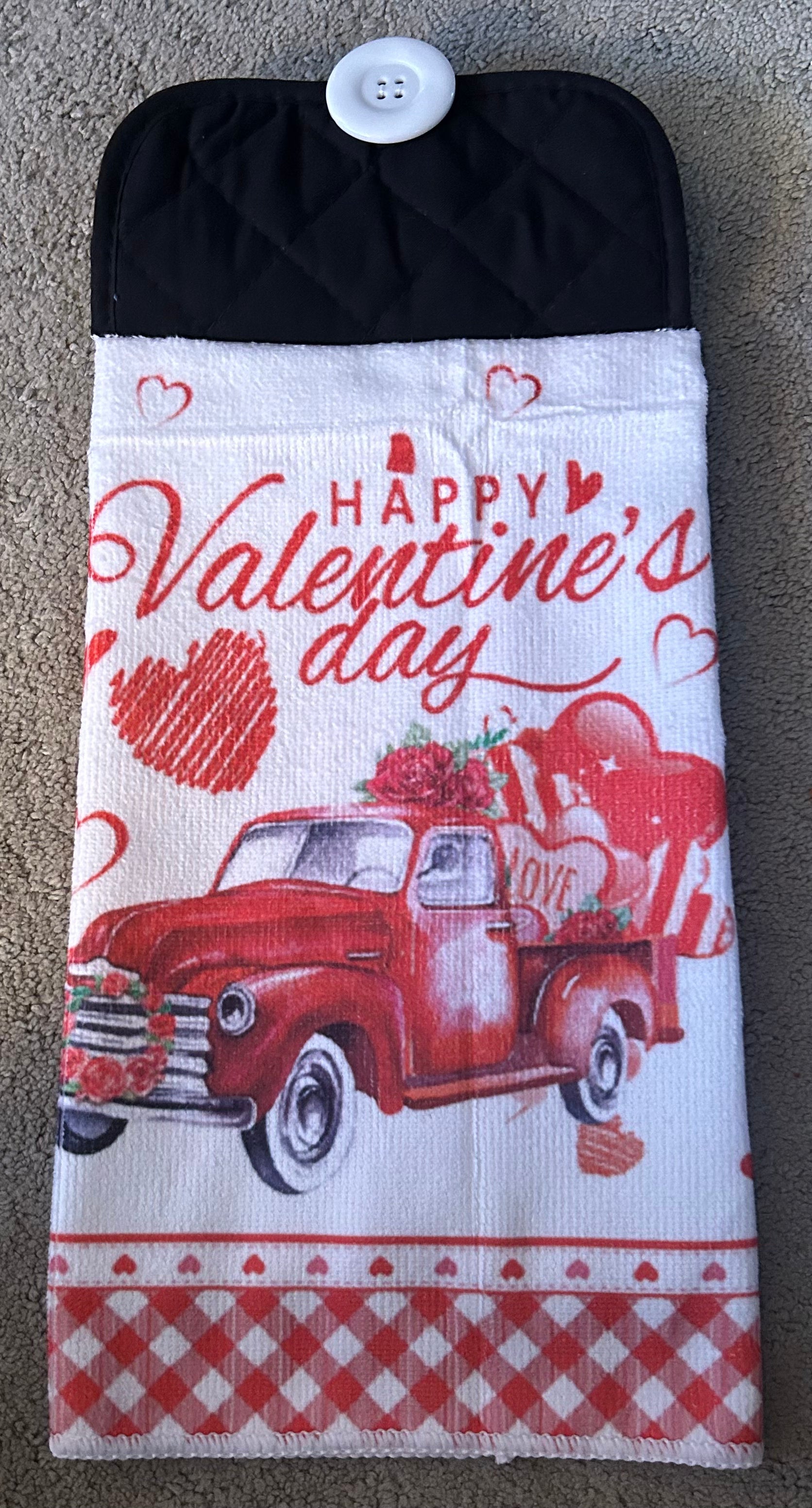 Valentines Truck Hand Towel