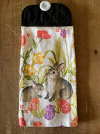 Floral Bunny Hand Towel