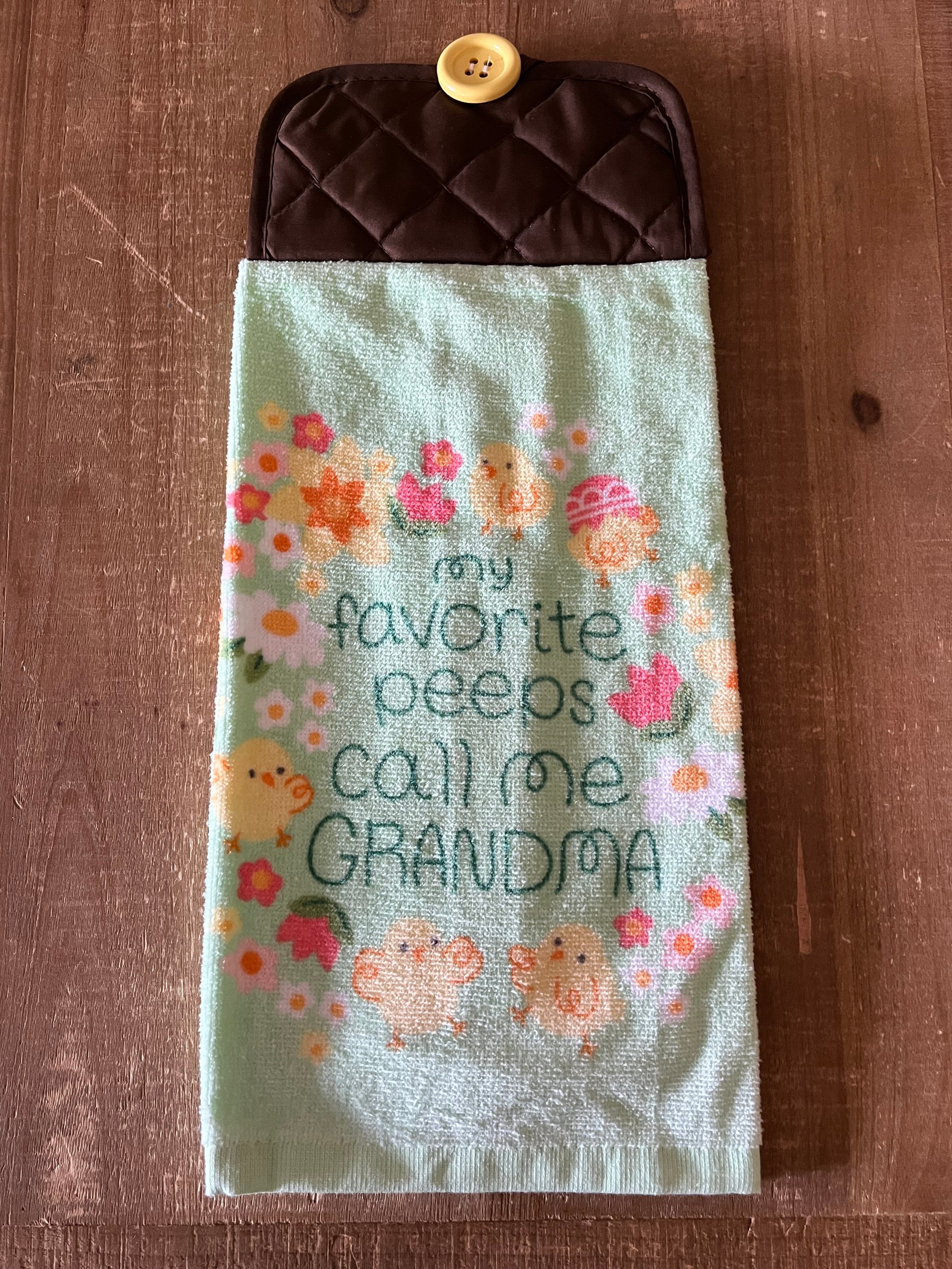 My Favorite Peeps Call me Grandma Hand Towel