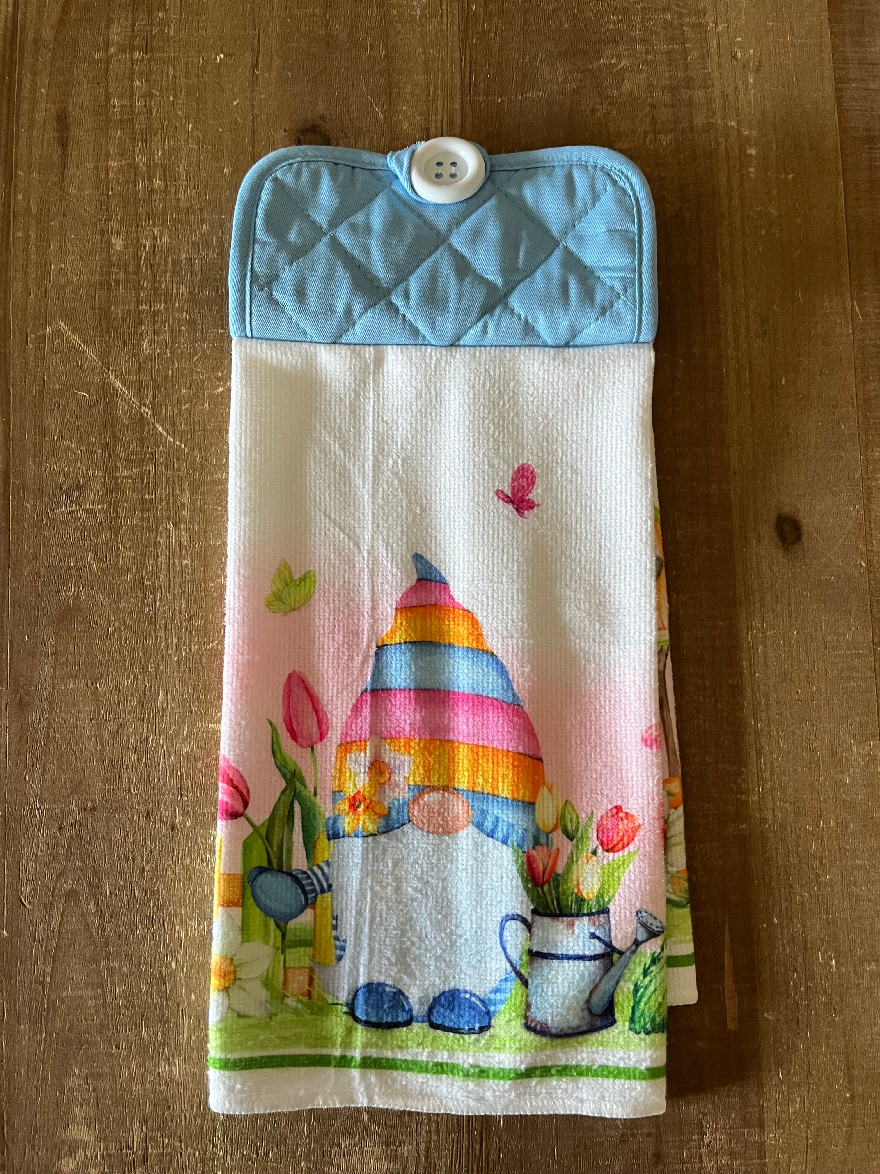 Floral Gnome Hand Towel