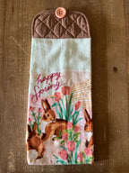 Hello Spring Bunny Hand Towel