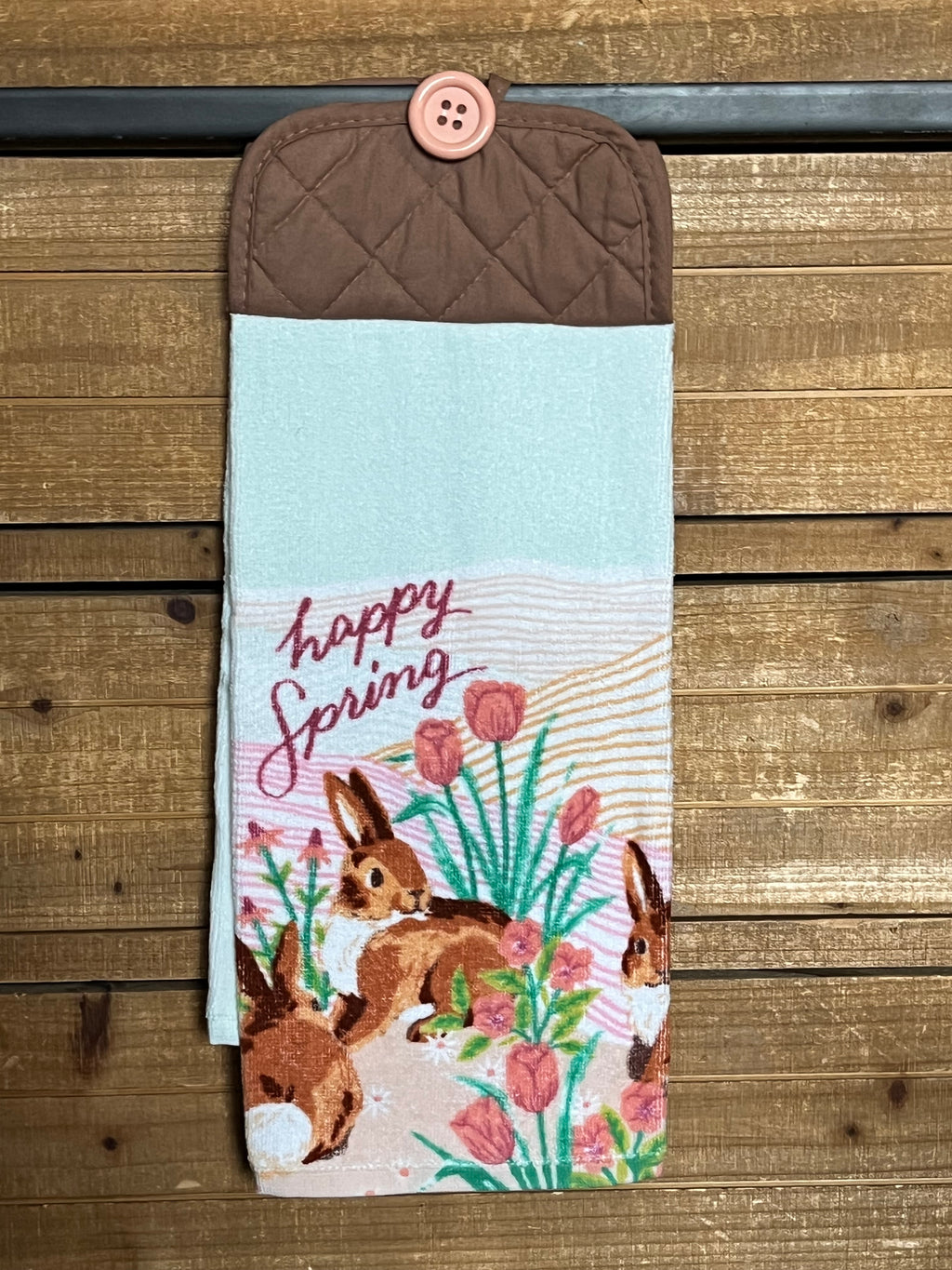 Hello Spring Bunny Hand Towel