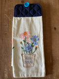 Happy Spring Potted Plant Hand Towel