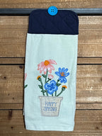 Happy Spring Potted Plant Hand Towel