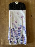 Purple Floral and Butterflies Hand Towel