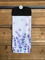 Purple Floral and Butterflies Hand Towel