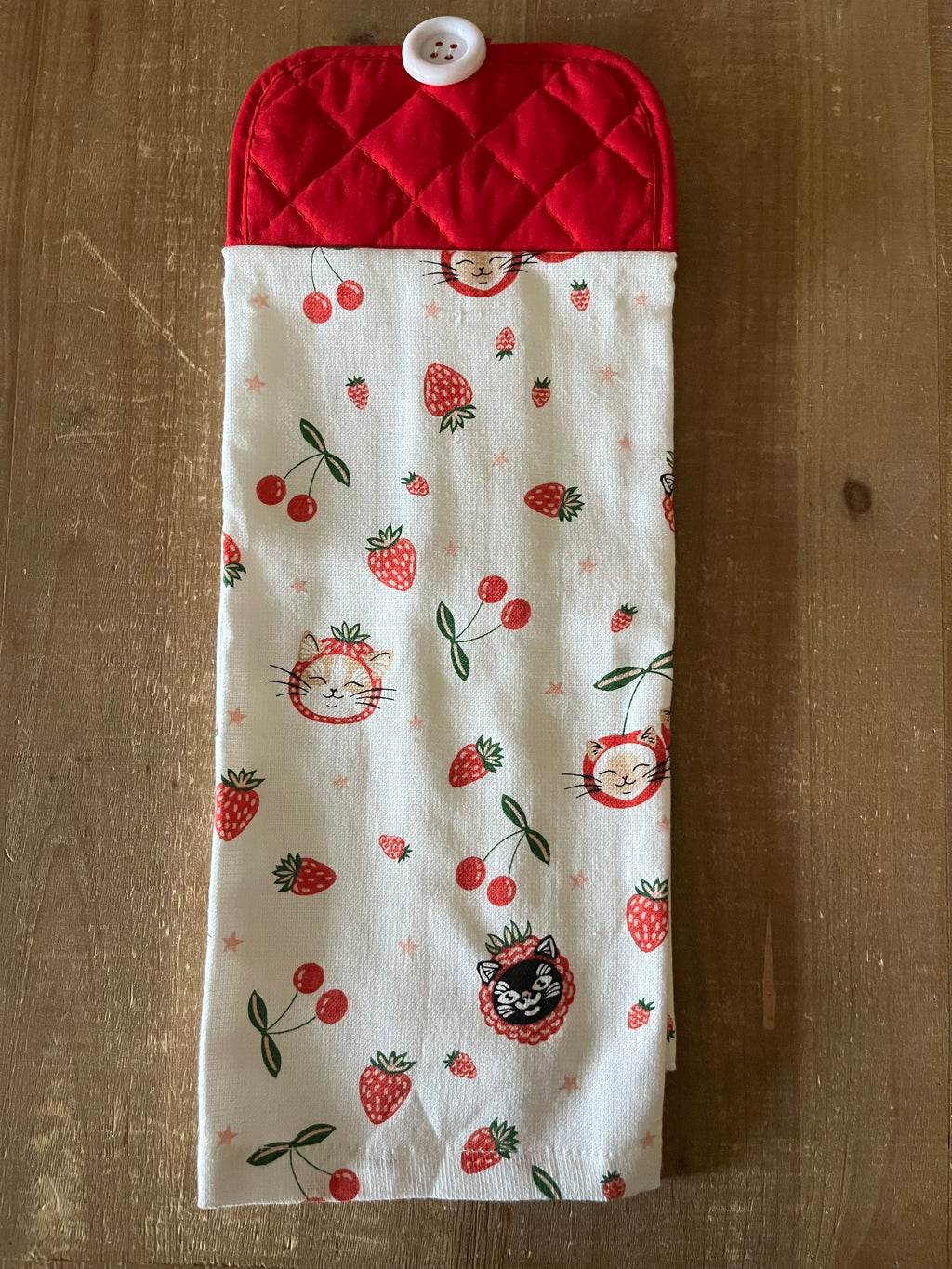 Cats and Fruit Hand Towel