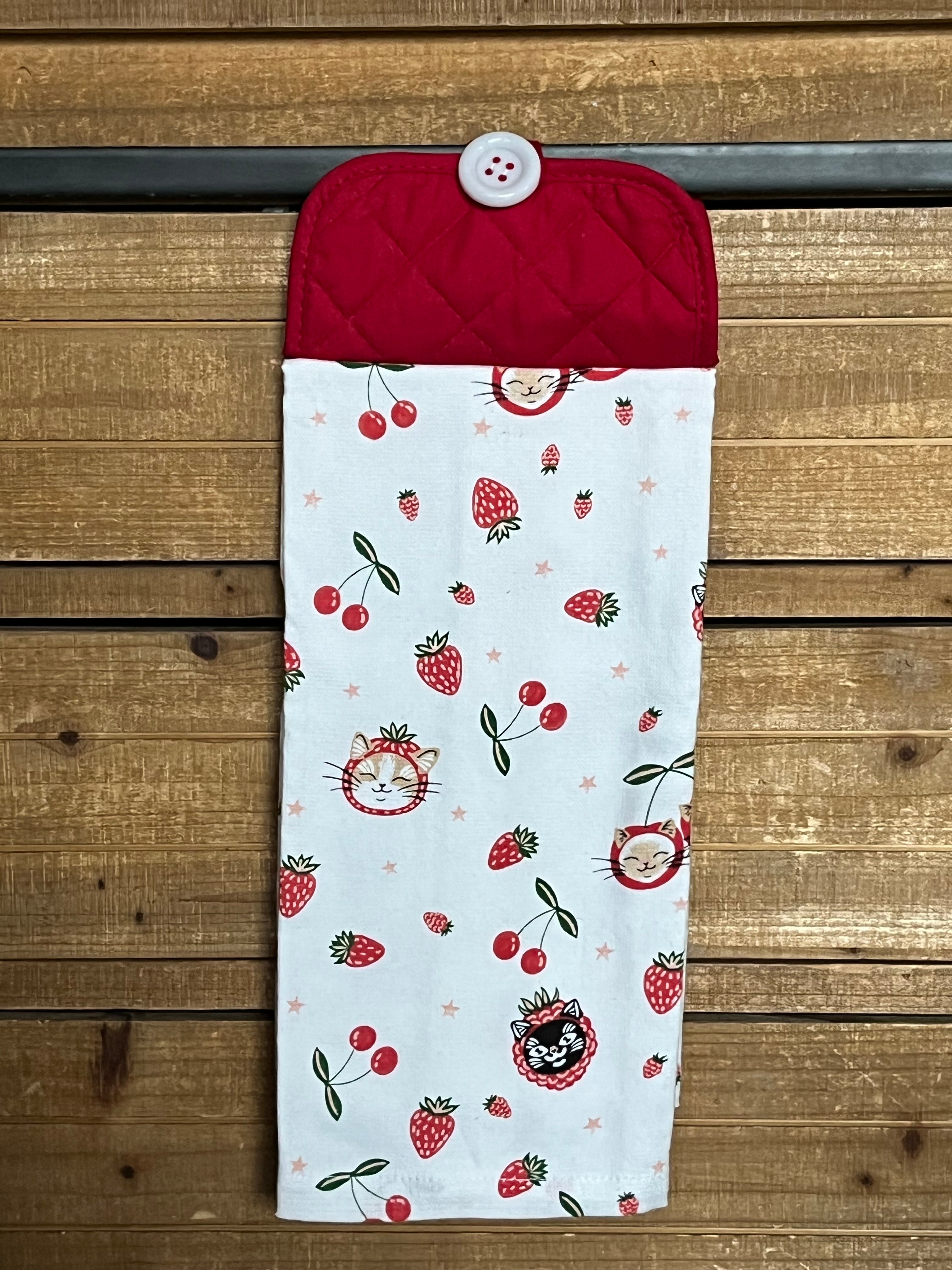 Cats and Fruit Hand Towel