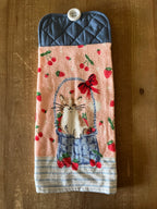 Fruity Cat Basket Hand Towel