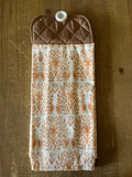 Burnt Orange Floral Hand Towel