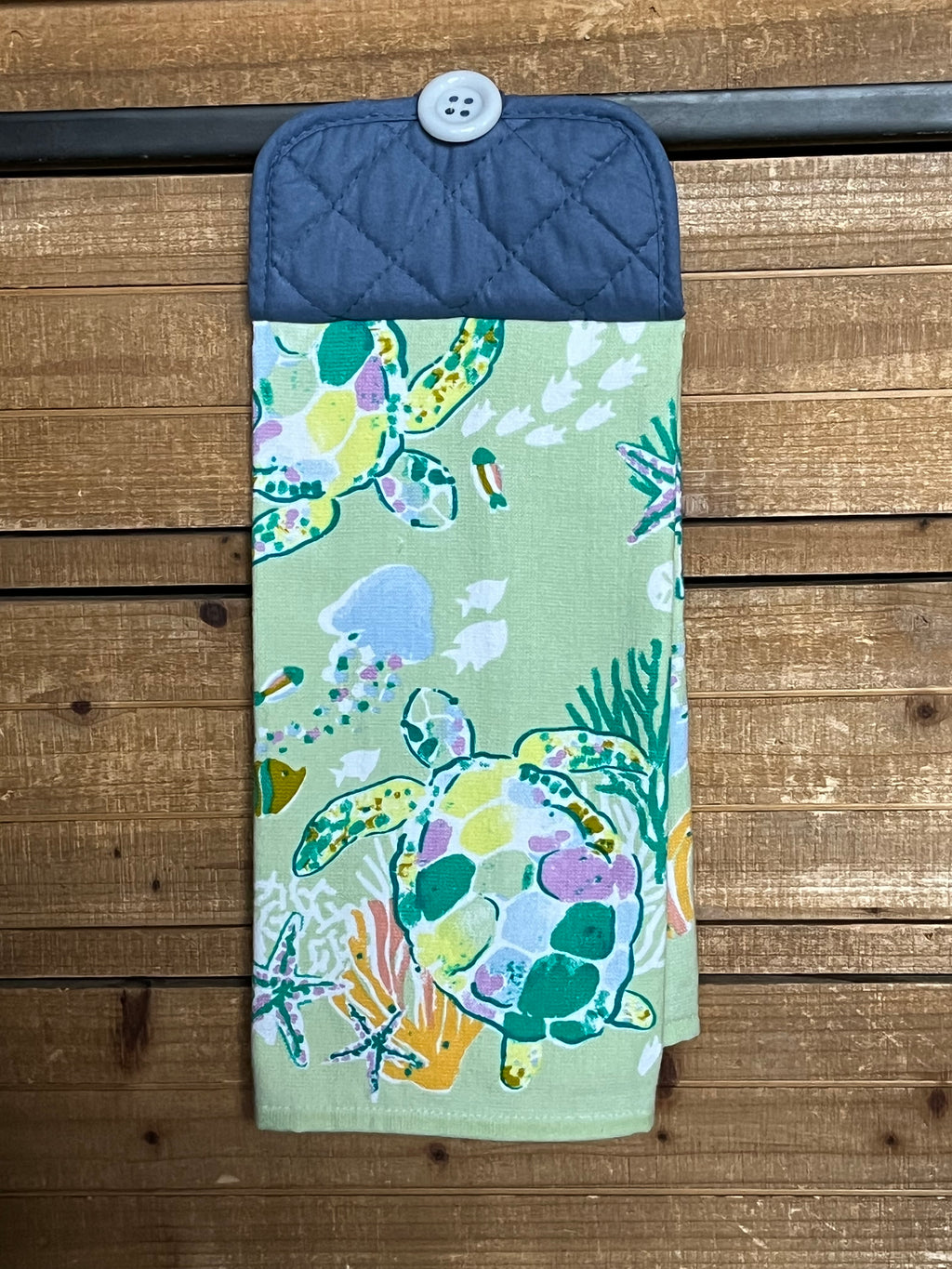 Green Turtle Hand Towel
