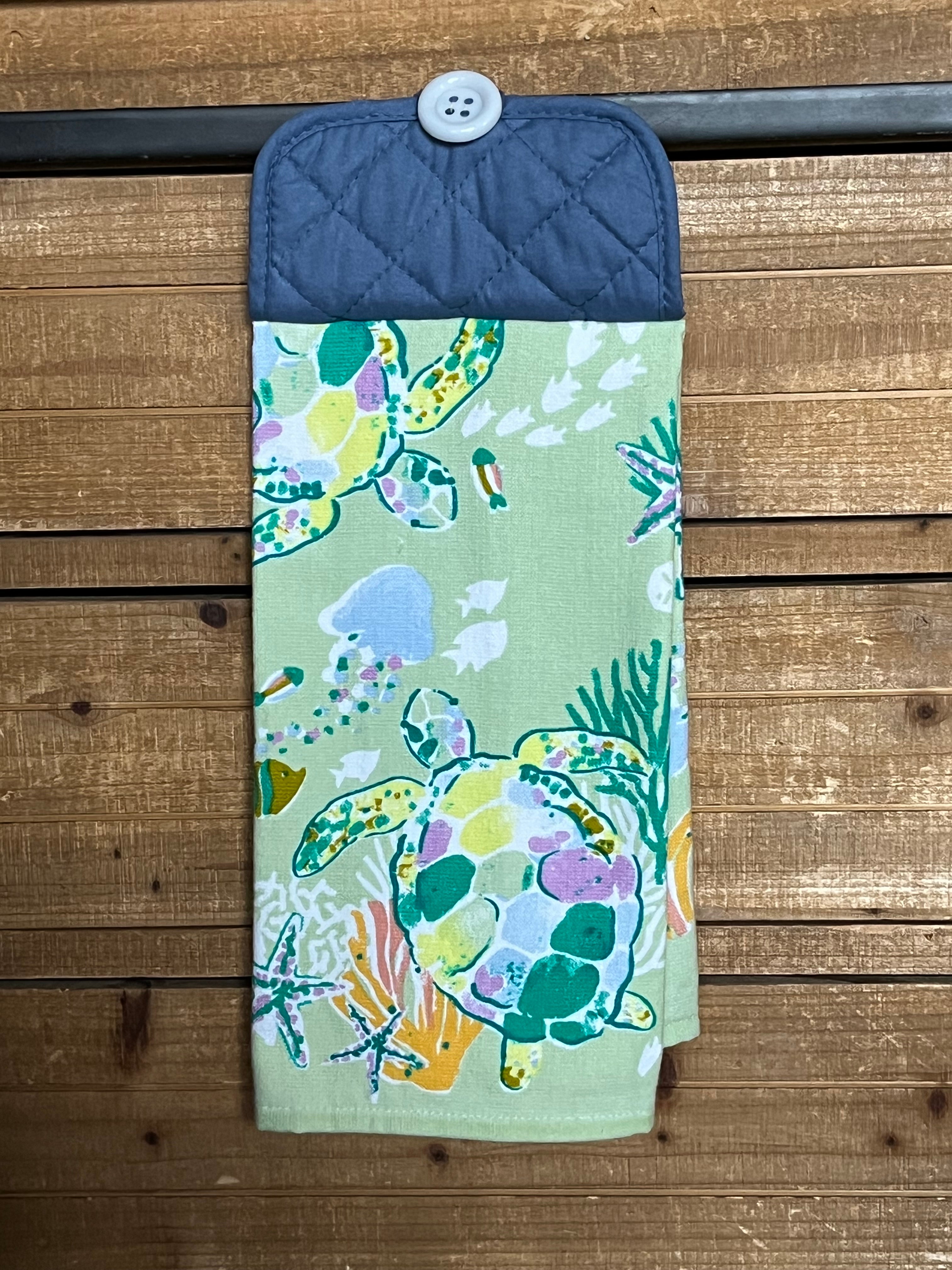 Green Turtle Hand Towel