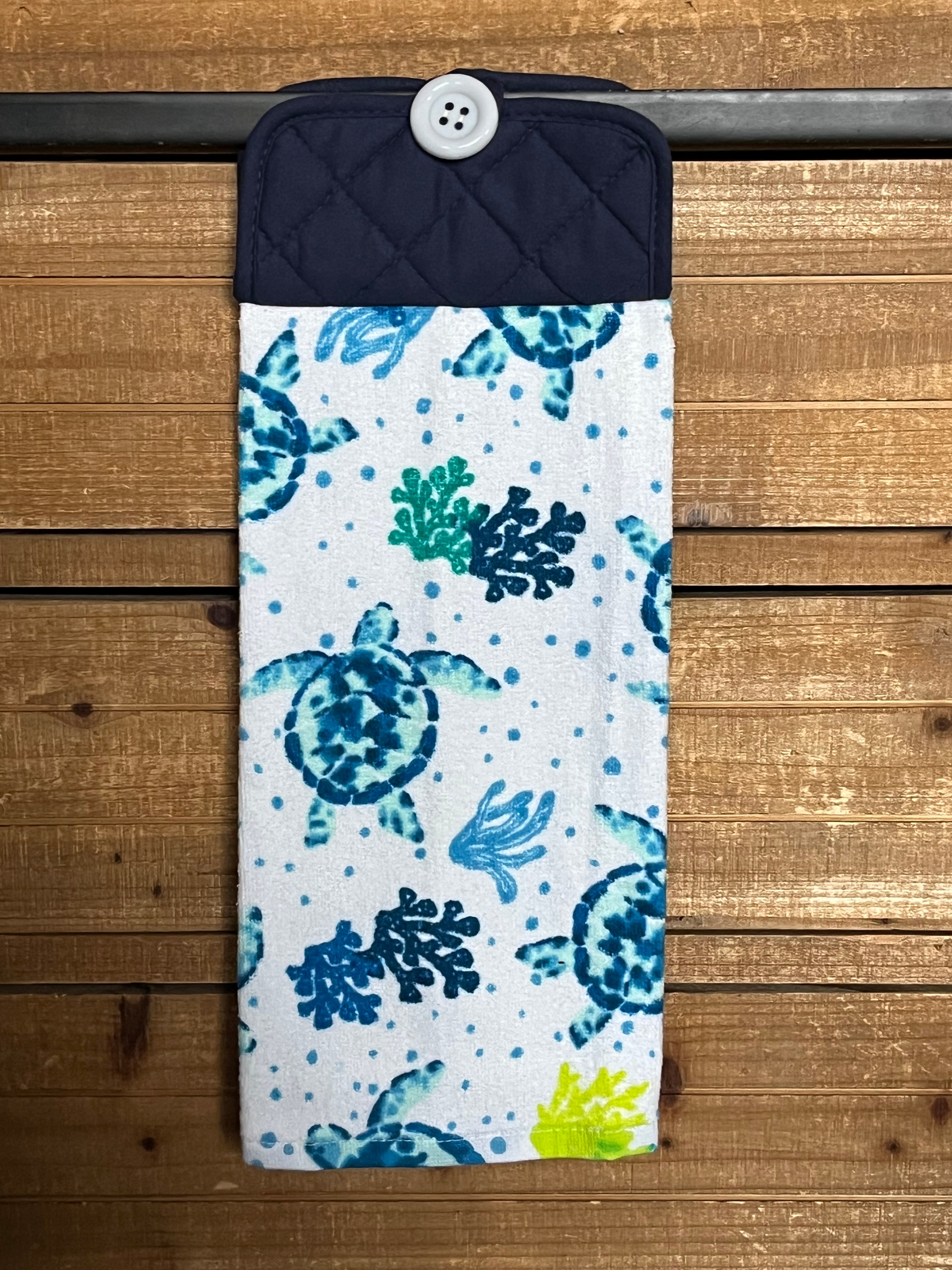 Blue Turtle Hand Towel