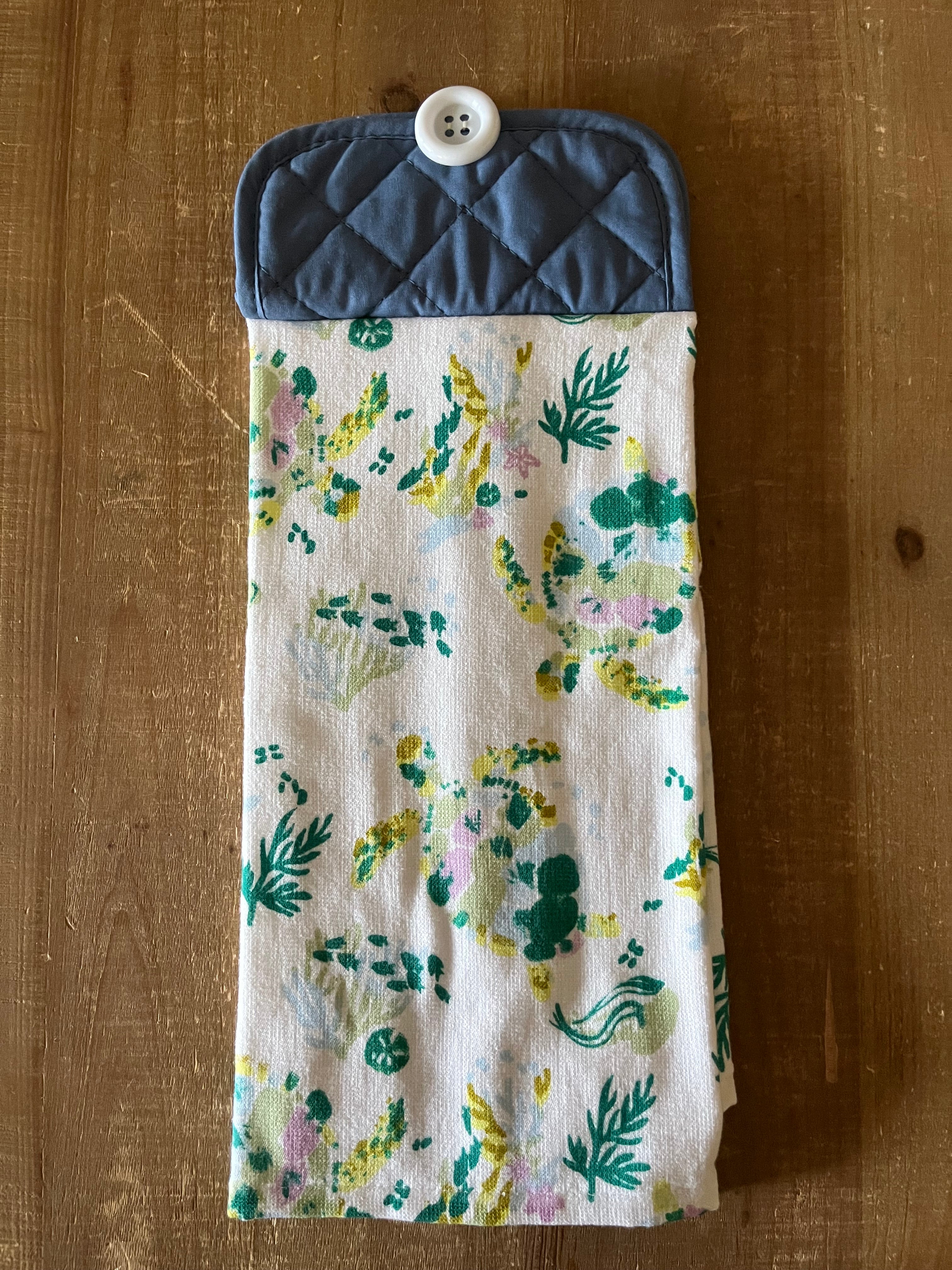 Teal Turtle Hand Towel